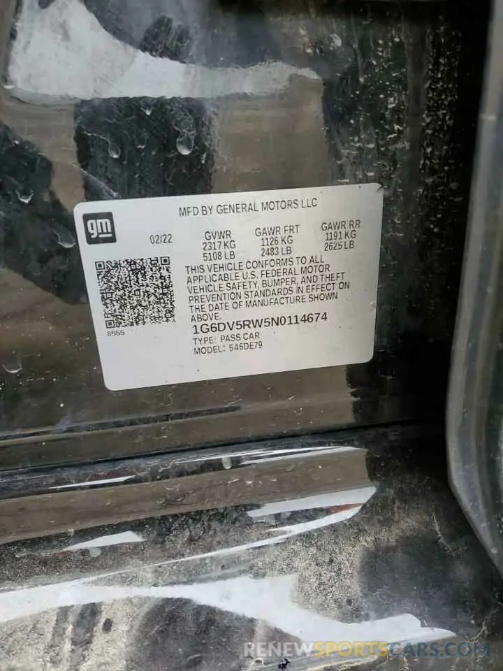 14 Фотография поврежденного автомобиля 1G6DV5RW5N0114674 CADILLAC CT5 2022