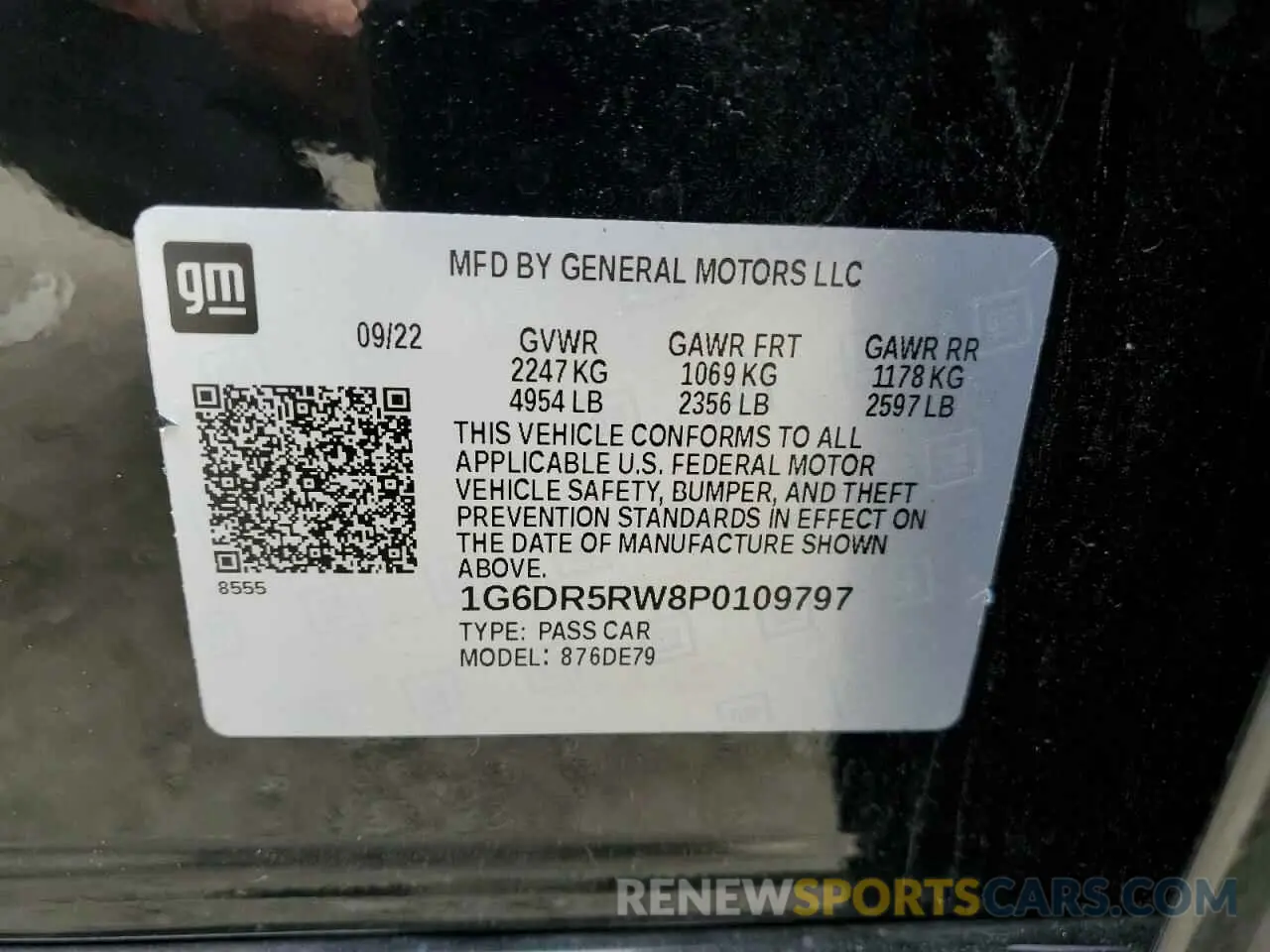12 Фотография поврежденного автомобиля 1G6DR5RW8P0109797 CADILLAC CT5 2023