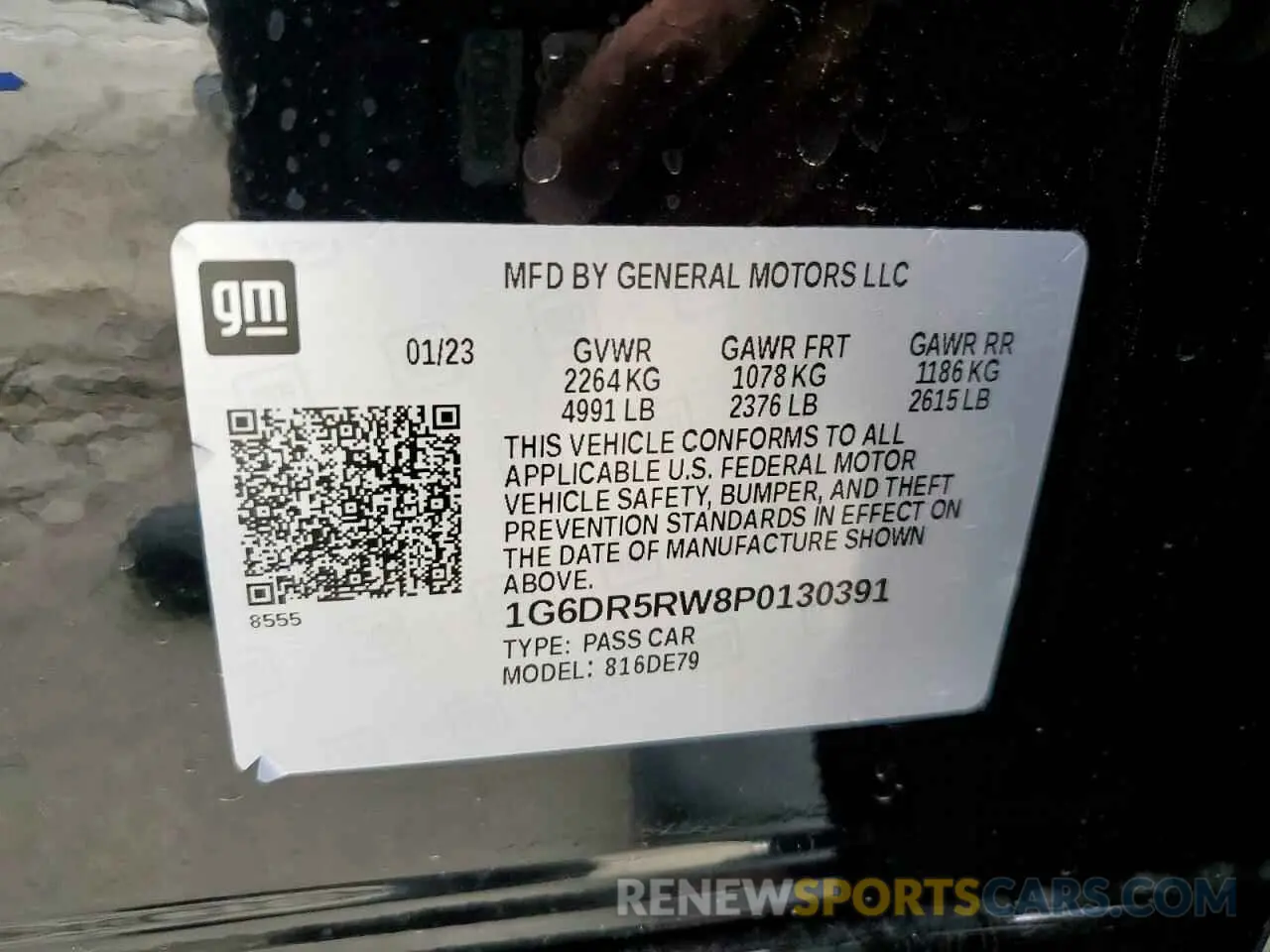 13 Photograph of a damaged car 1G6DR5RW8P0130391 CADILLAC CT5 2023