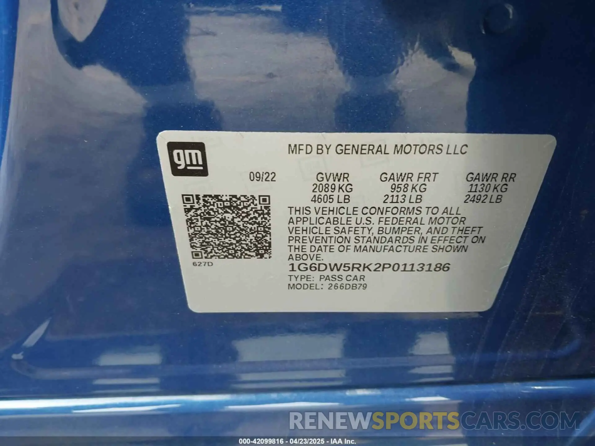 9 Фотография поврежденного автомобиля 1G6DW5RK2P0113186 CADILLAC CT5 2023