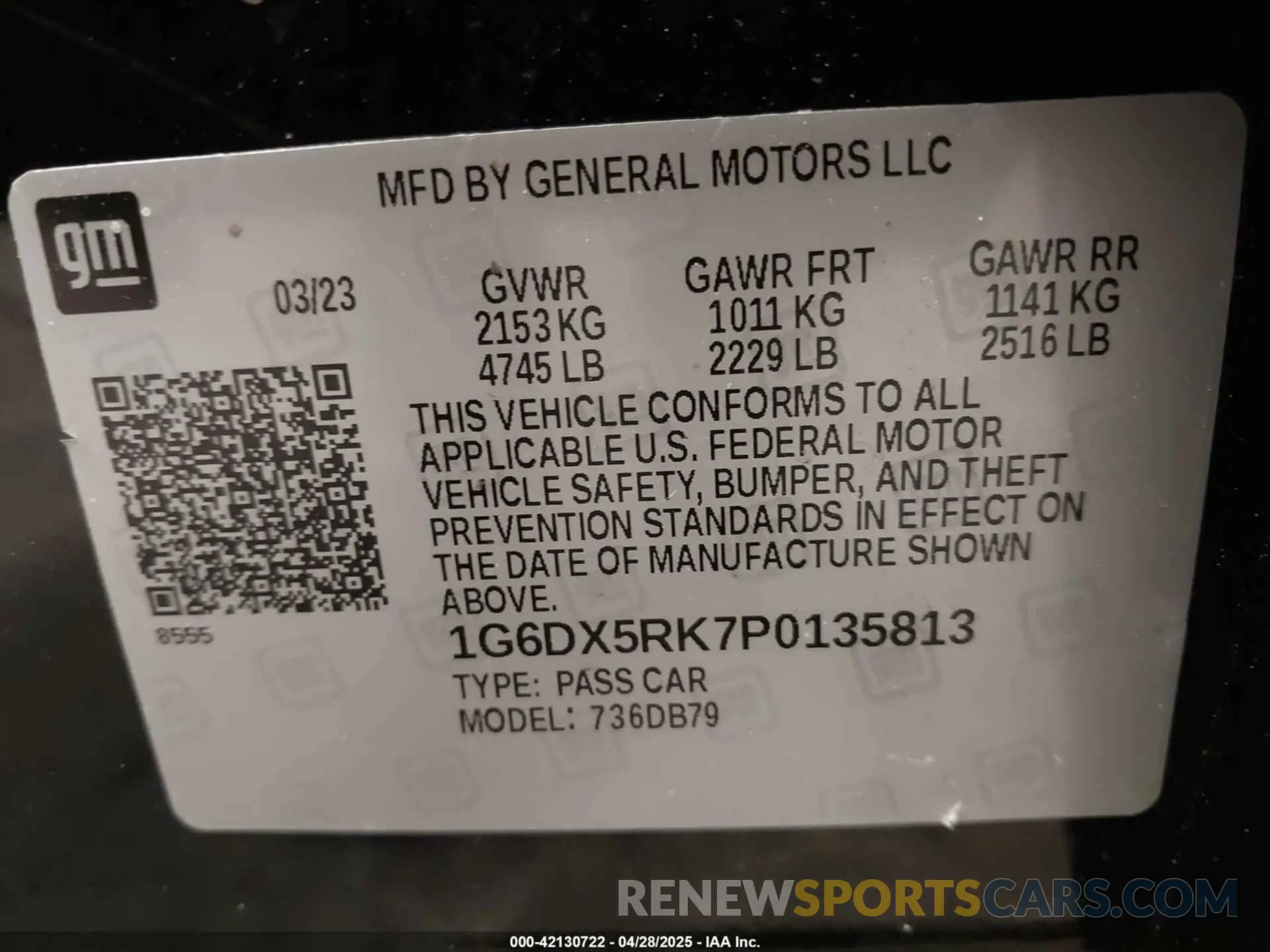 9 Photograph of a damaged car 1G6DX5RK7P0135813 CADILLAC CT5 2023