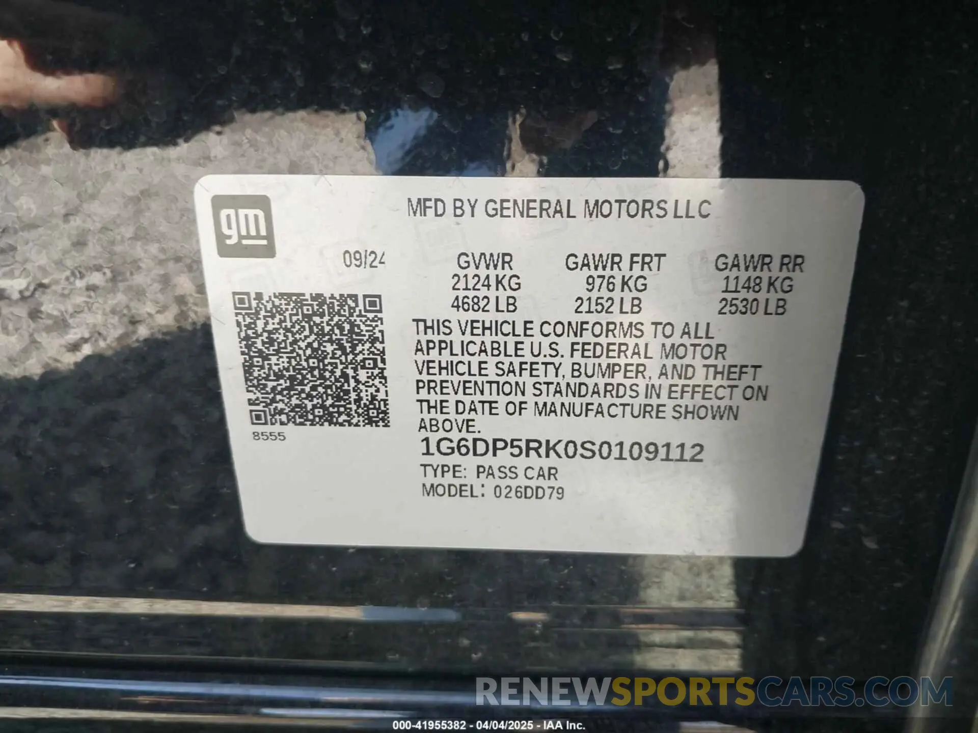 9 Photograph of a damaged car 1G6DP5RK0S0109112 CADILLAC CT5 2025