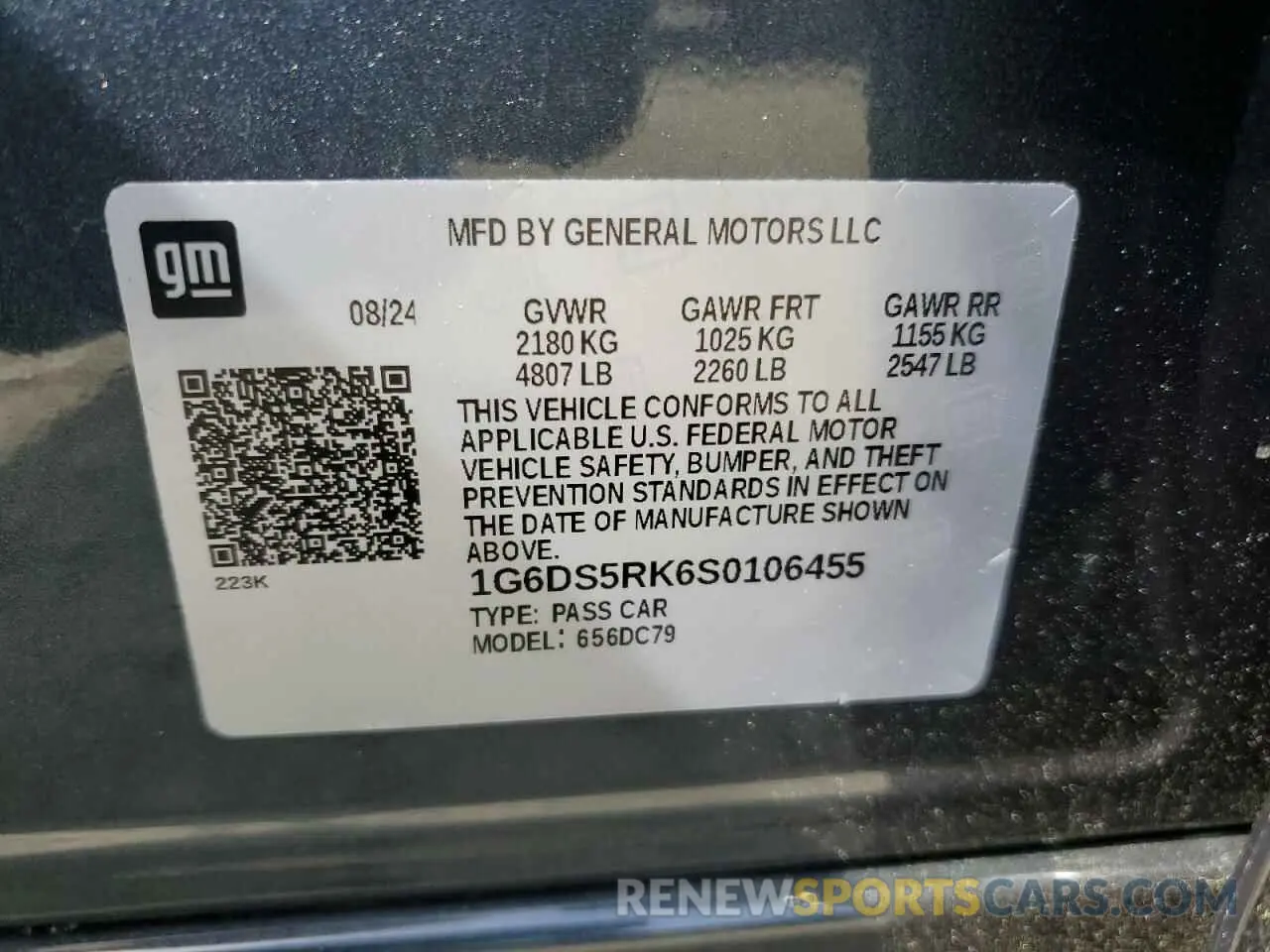 12 Фотография поврежденного автомобиля 1G6DS5RK6S0106455 CADILLAC CT5 2025