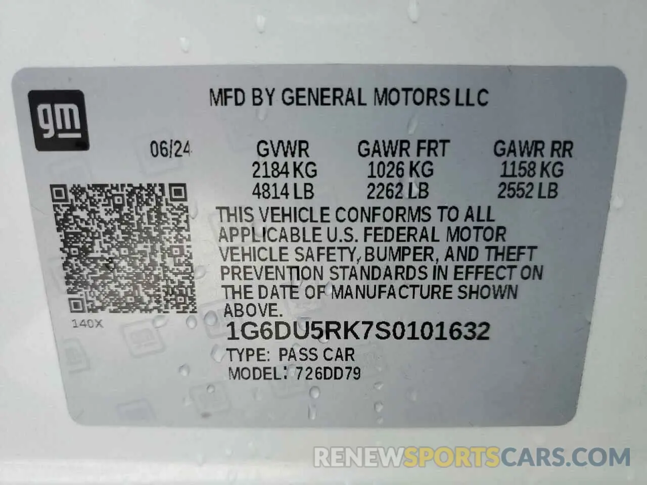 12 Photograph of a damaged car 1G6DU5RK7S0101632 CADILLAC CT5 2025