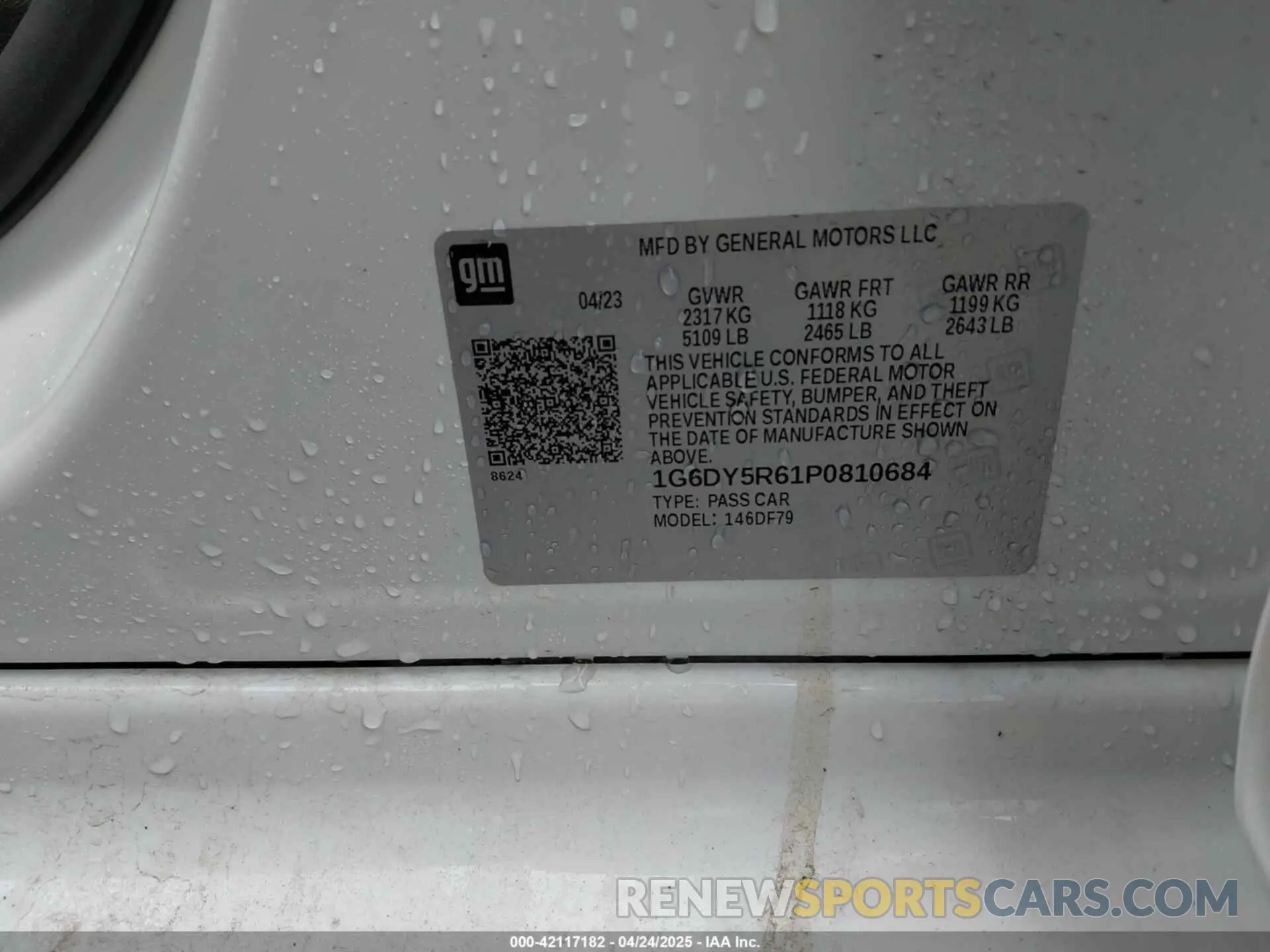 9 Фотография поврежденного автомобиля 1G6DY5R61P0810684 CADILLAC CT5-V 2023