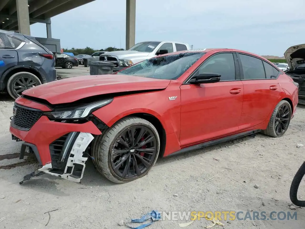 1 Photograph of a damaged car 1G6D25R64R0860242 CADILLAC CT5-V BLAC 2024