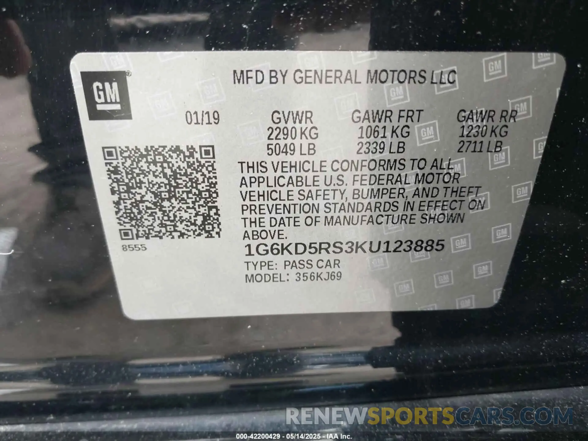 9 Фотография поврежденного автомобиля 1G6KD5RS3KU123885 CADILLAC CT6 2019