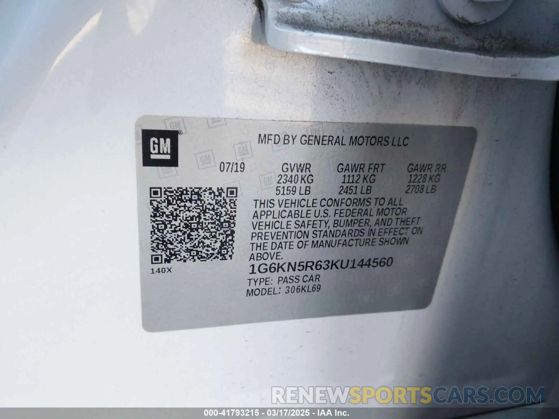 9 Photograph of a damaged car 1G6KN5R63KU144560 CADILLAC CT6 2019