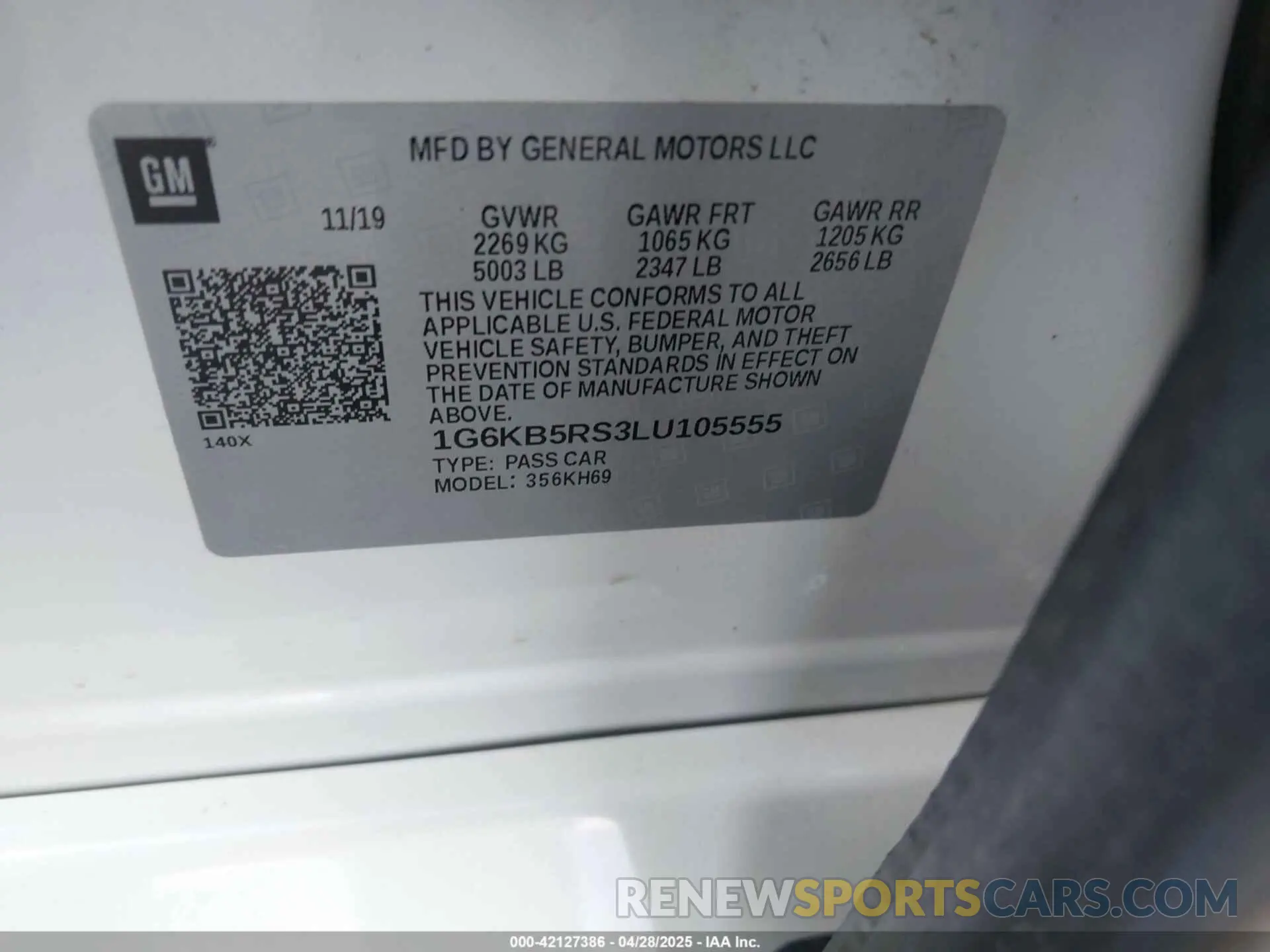 9 Фотография поврежденного автомобиля 1G6KB5RS3LU105555 CADILLAC CT6 2020