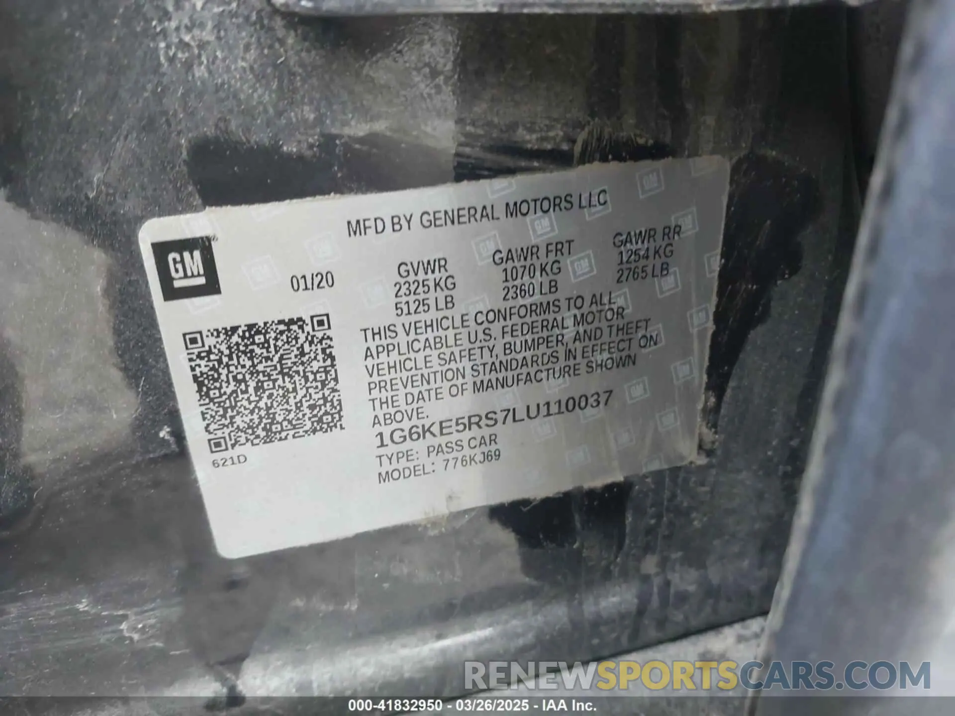 9 Photograph of a damaged car 1G6KE5RS7LU110037 CADILLAC CT6 2020
