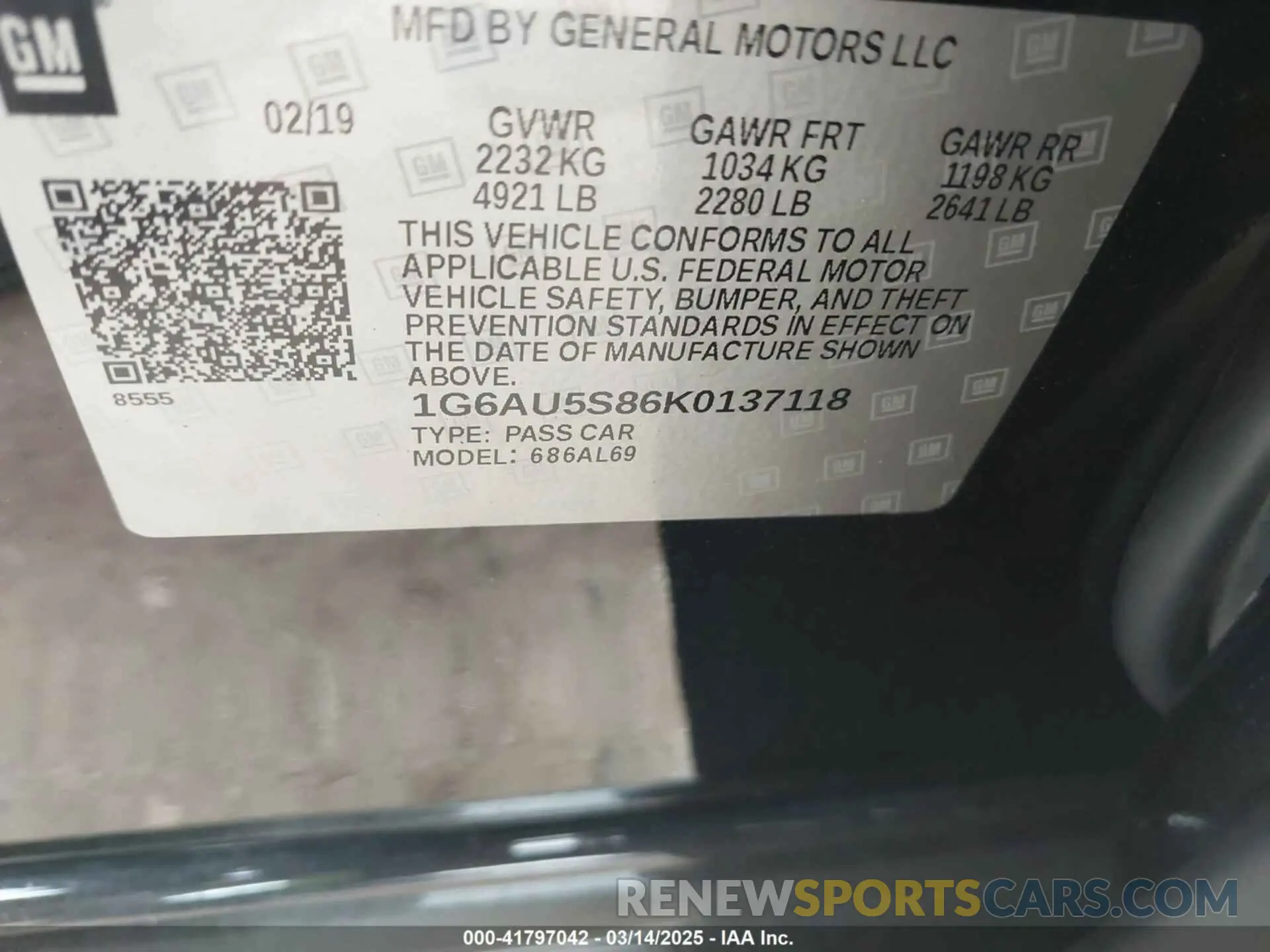 9 Photograph of a damaged car 1G6AU5S86K0137118 CADILLAC CTS 2019