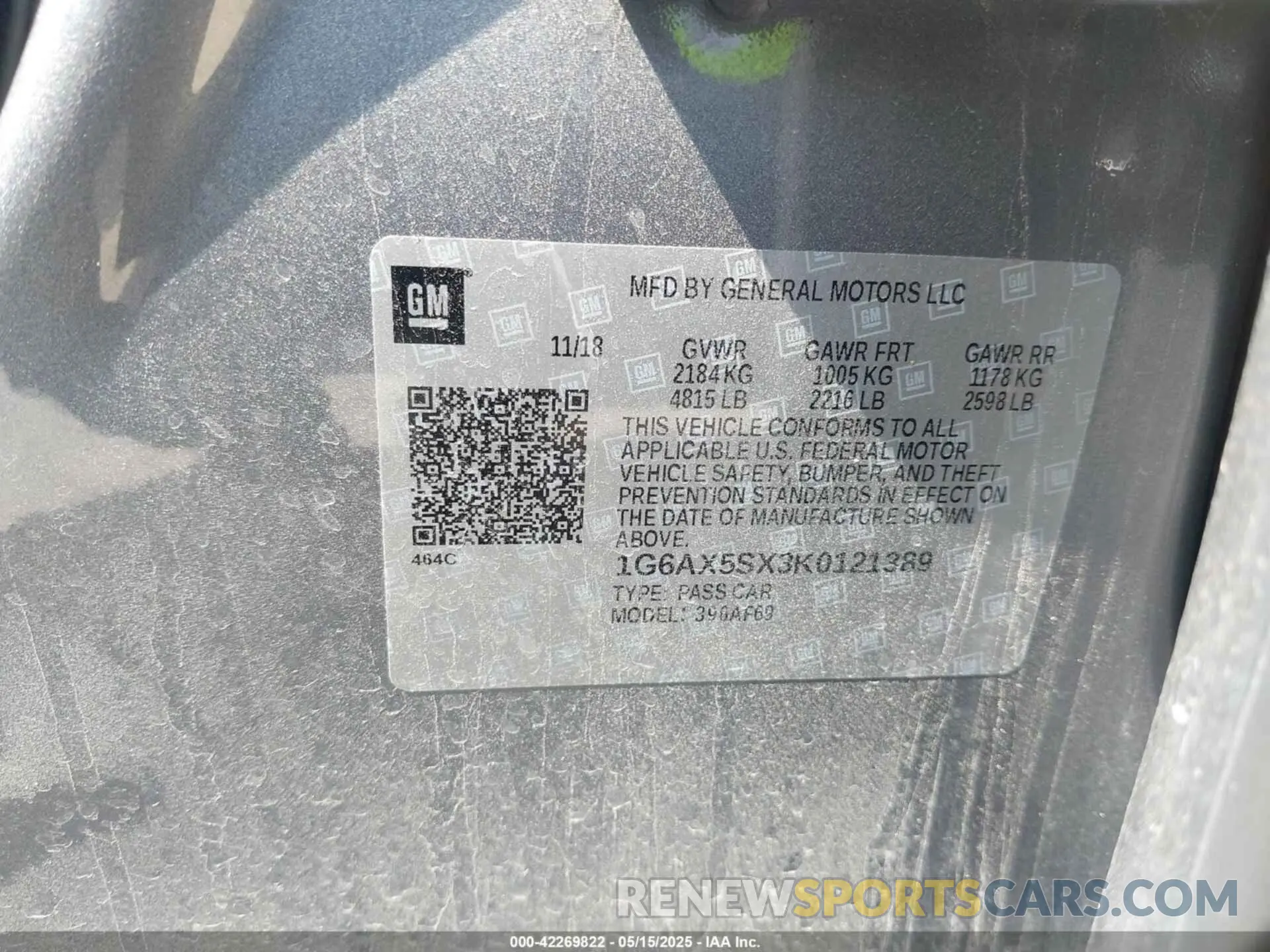 9 Фотография поврежденного автомобиля 1G6AX5SX3K0121389 CADILLAC CTS 2019