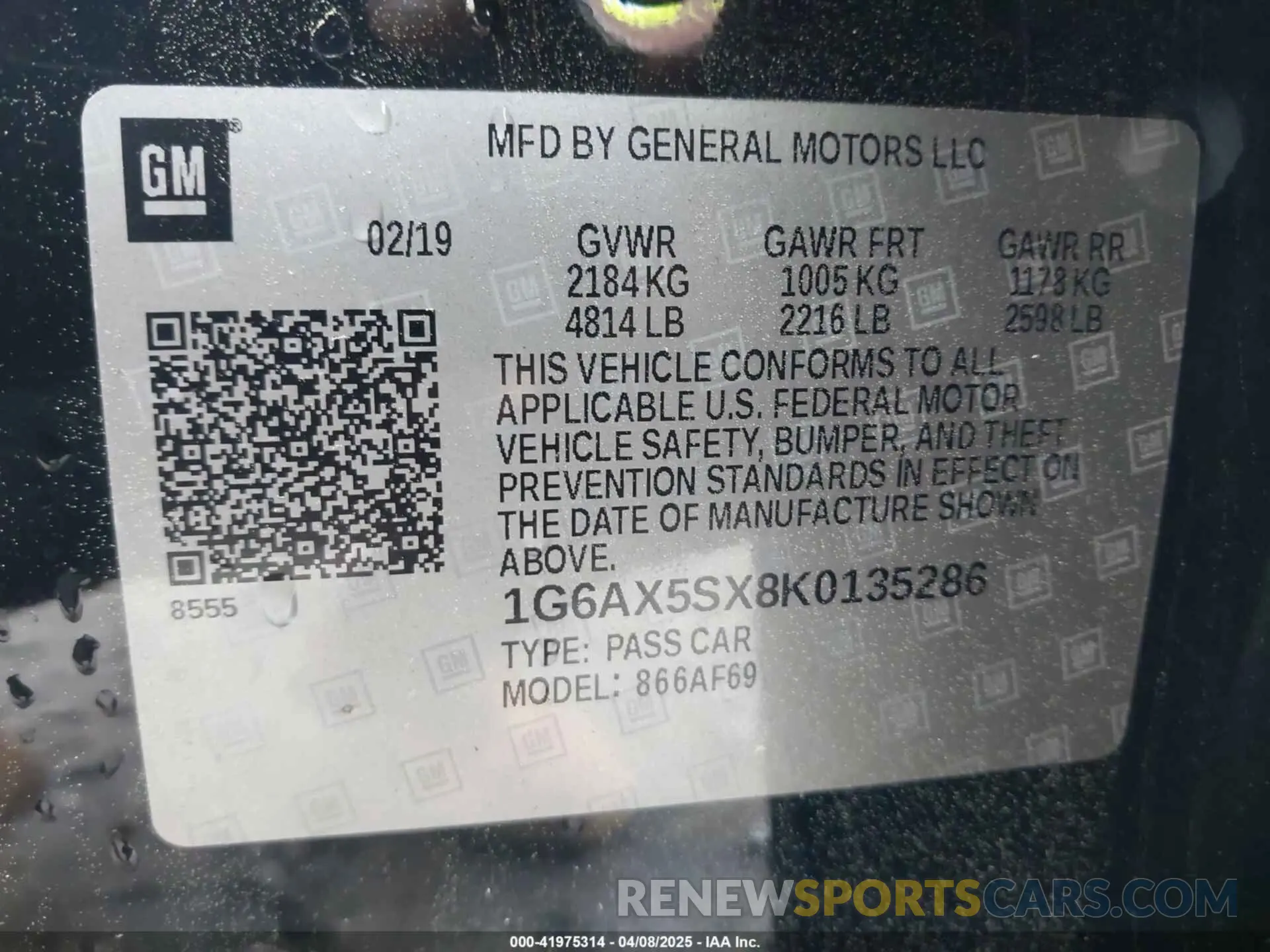 9 Photograph of a damaged car 1G6AX5SX8K0135286 CADILLAC CTS 2019