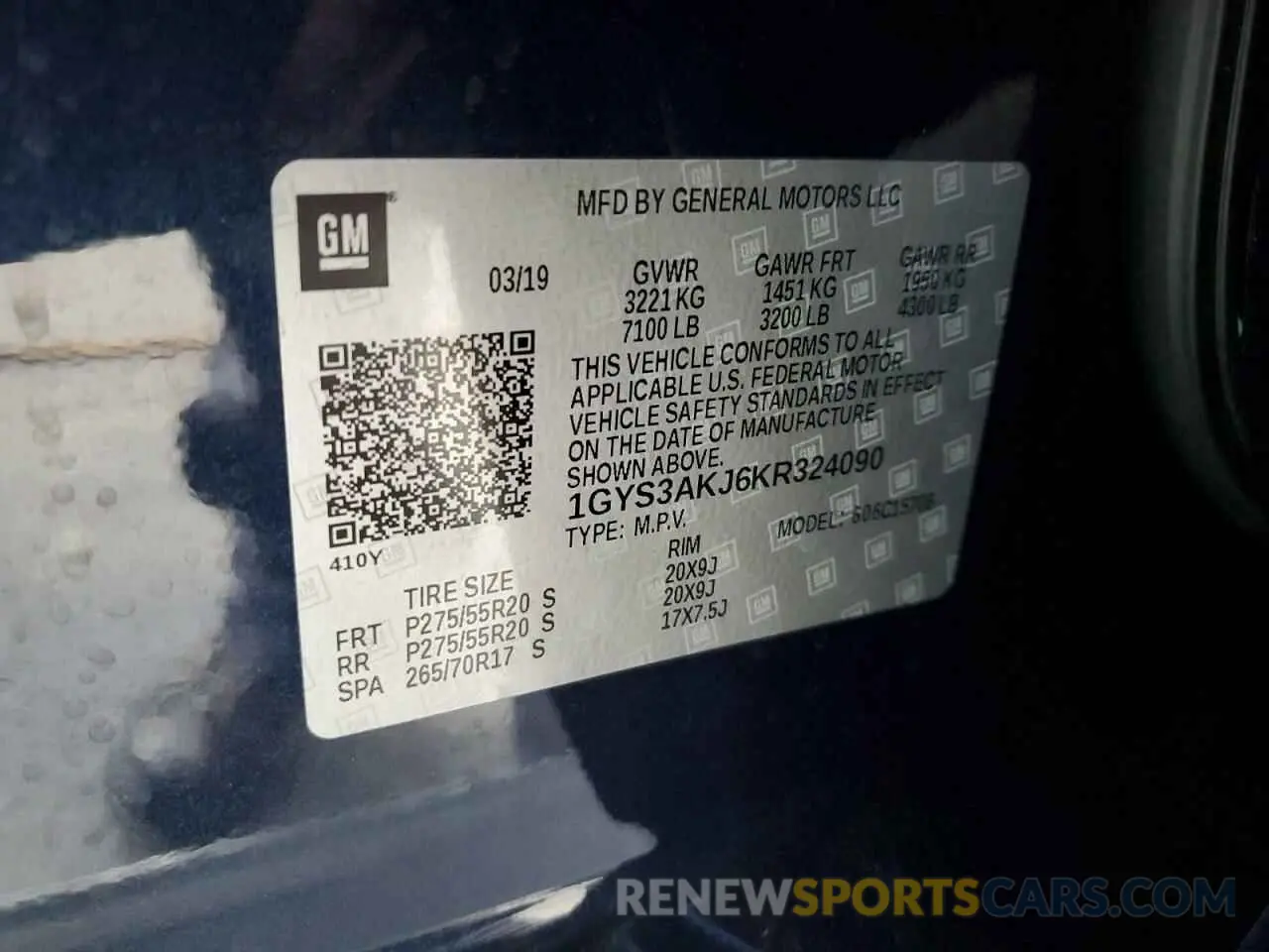 15 Photograph of a damaged car 1GYS3AKJ6KR324090 CADILLAC ESCALADE 2019