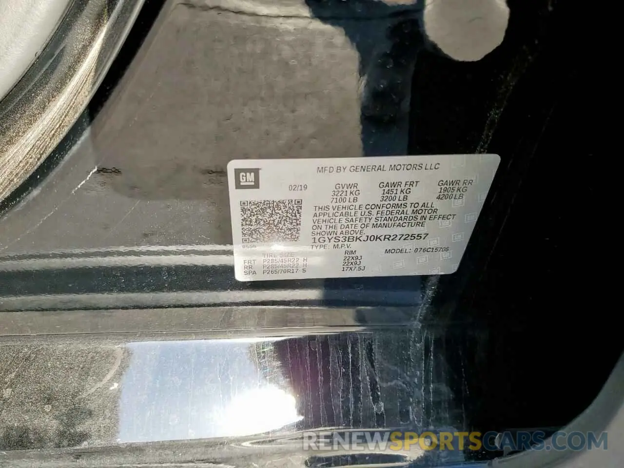 12 Фотография поврежденного автомобиля 1GYS3BKJ0KR272557 CADILLAC ESCALADE 2019