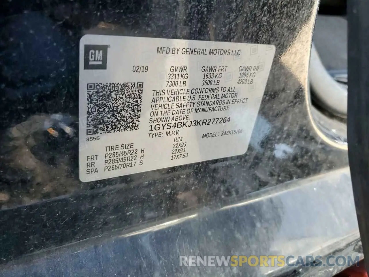 13 Photograph of a damaged car 1GYS4BKJ3KR277264 CADILLAC ESCALADE 2019
