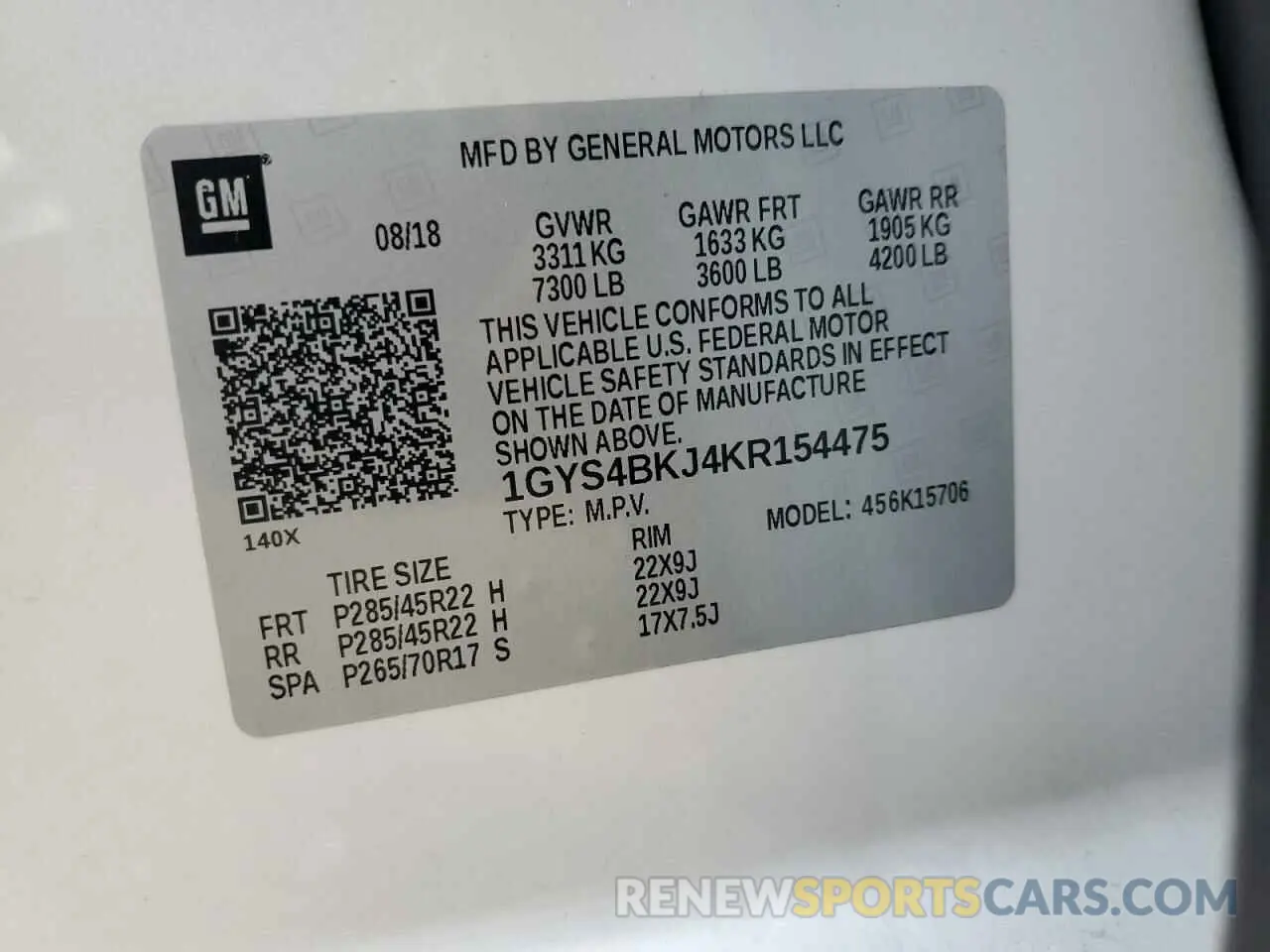 13 Photograph of a damaged car 1GYS4BKJ4KR154475 CADILLAC ESCALADE 2019