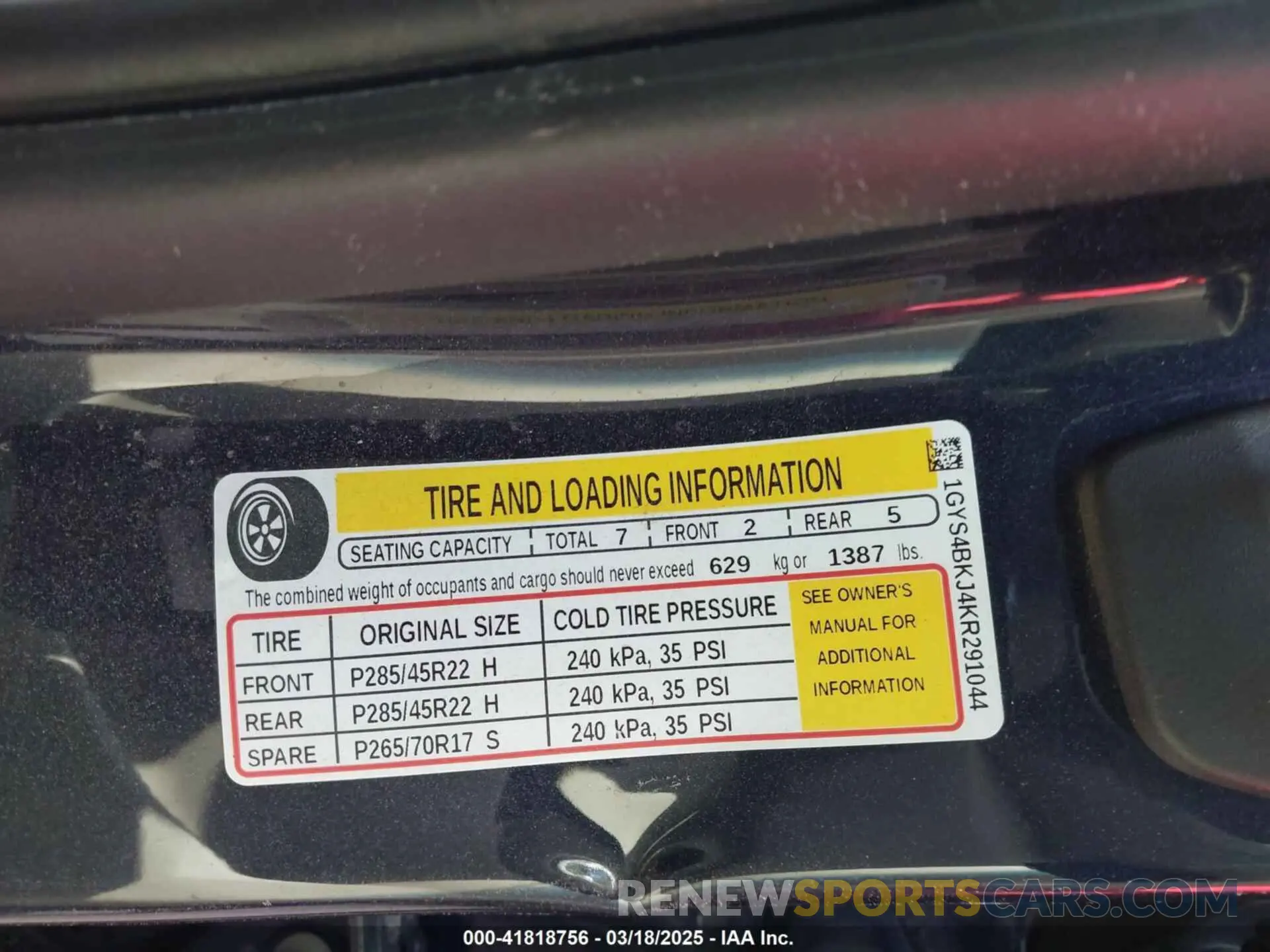 9 Фотография поврежденного автомобиля 1GYS4BKJ4KR291044 CADILLAC ESCALADE 2019