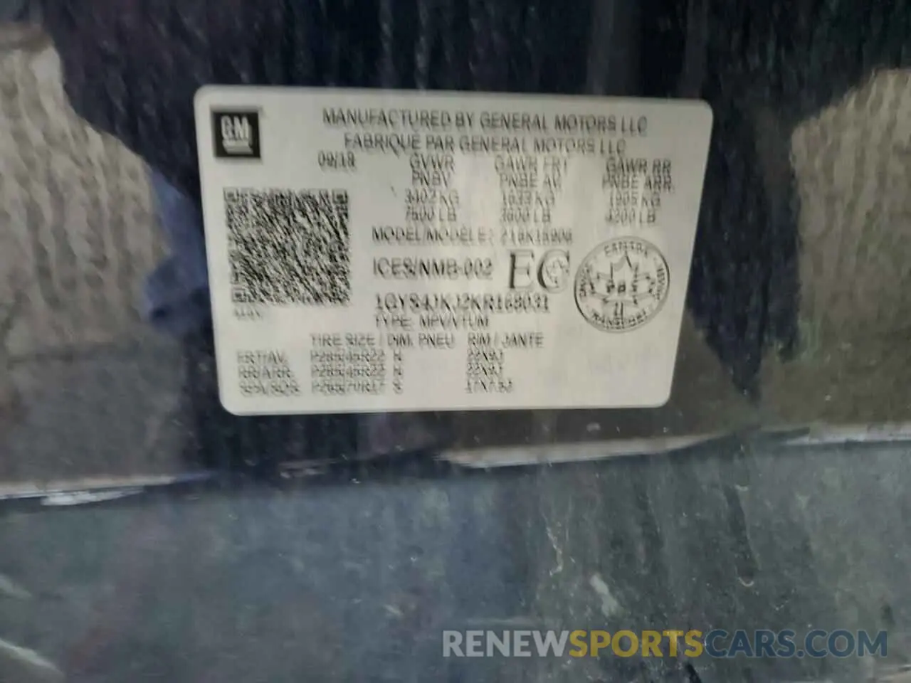 13 Photograph of a damaged car 1GYS4JKJ2KR168031 CADILLAC ESCALADE 2019
