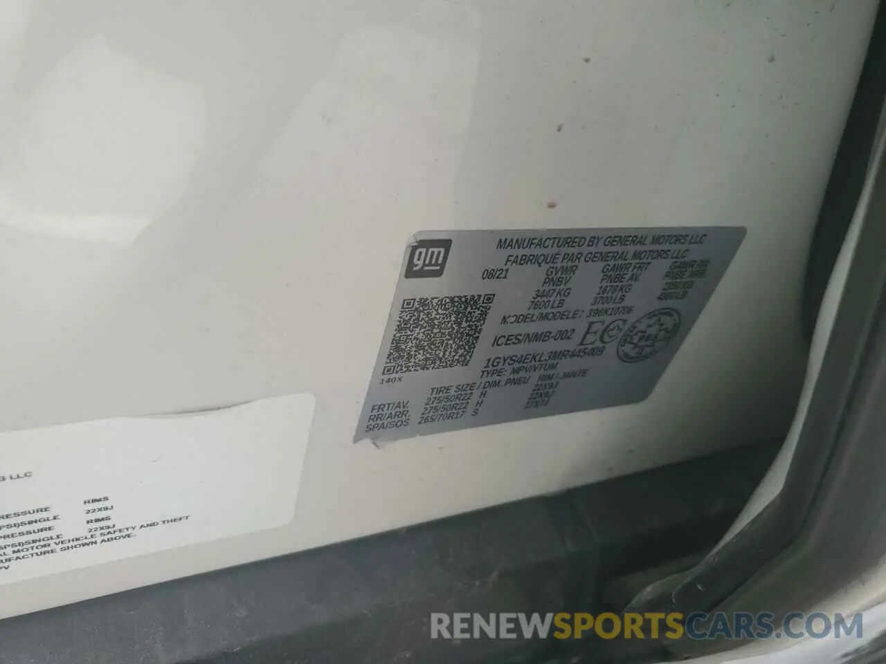 13 Photograph of a damaged car 1GYS4EKL3MR445409 CADILLAC ESCALADE 2021