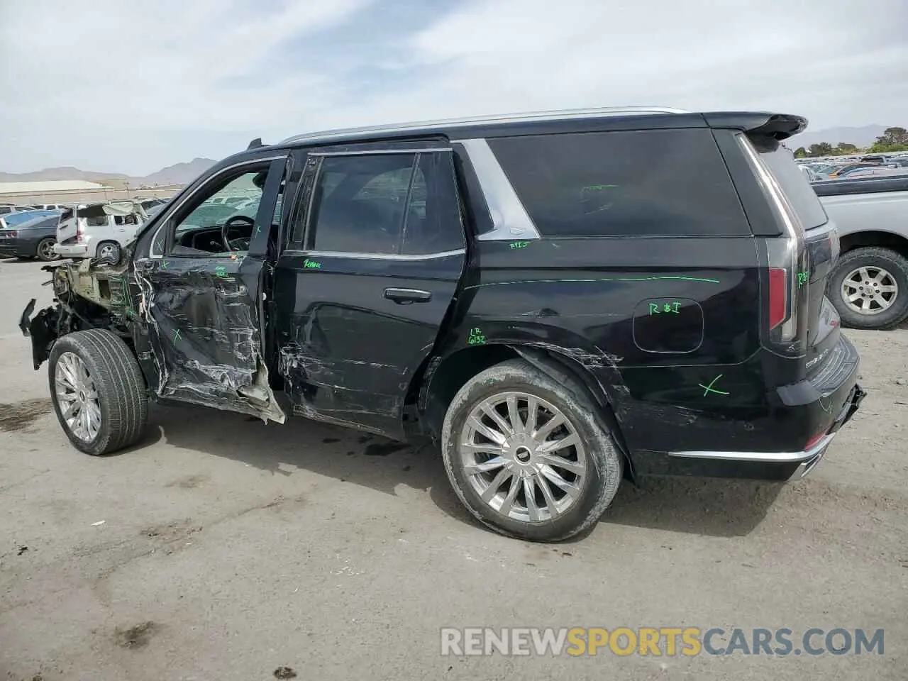 2 Photograph of a damaged car 1GYS4BKLXNR119137 CADILLAC ESCALADE 2022