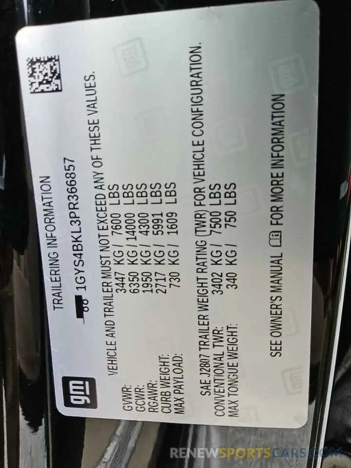 13 Фотография поврежденного автомобиля 1GYS4BKL3PR366857 CADILLAC ESCALADE 2023