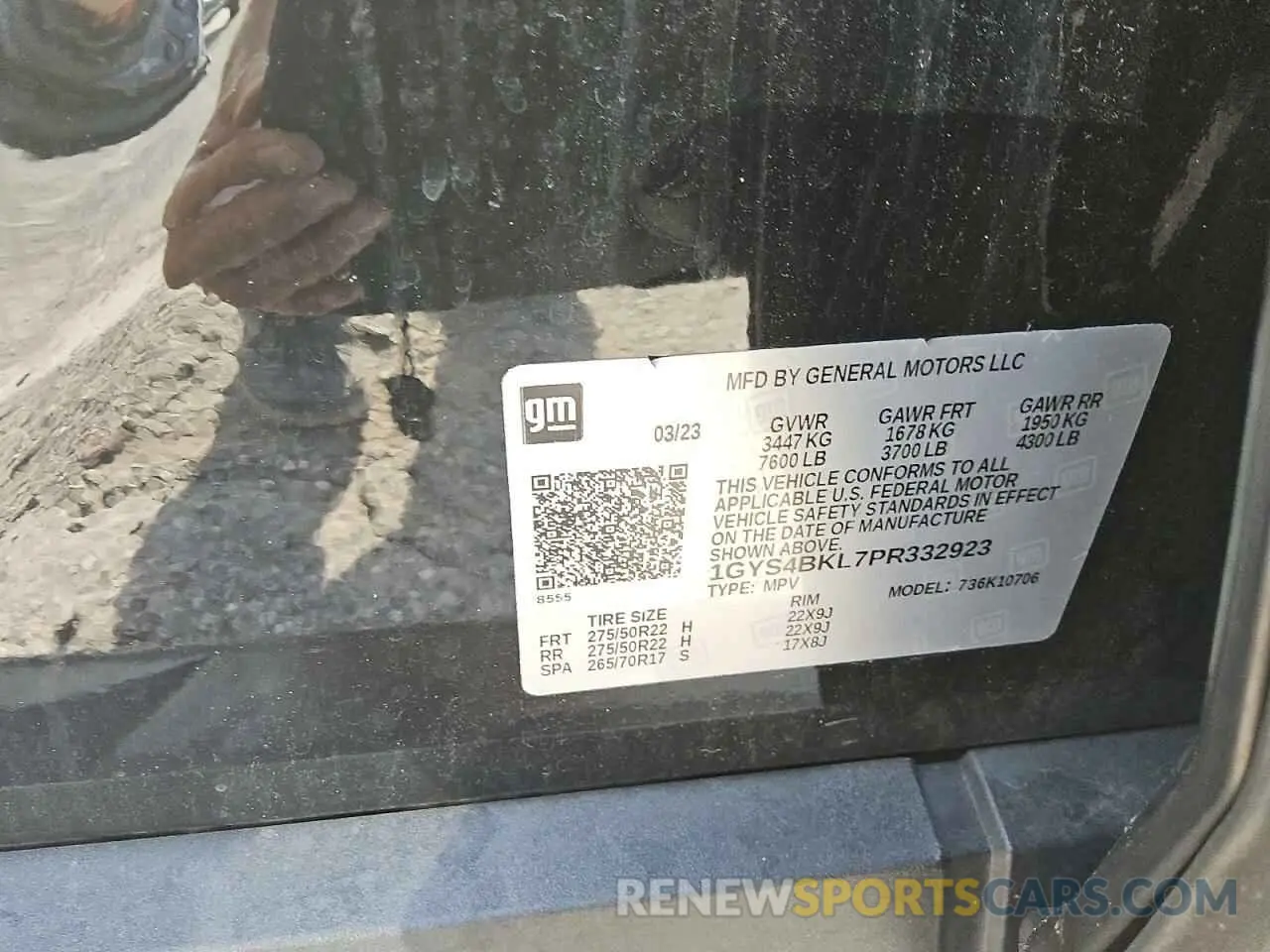 13 Photograph of a damaged car 1GYS4BKL7PR332923 CADILLAC ESCALADE 2023