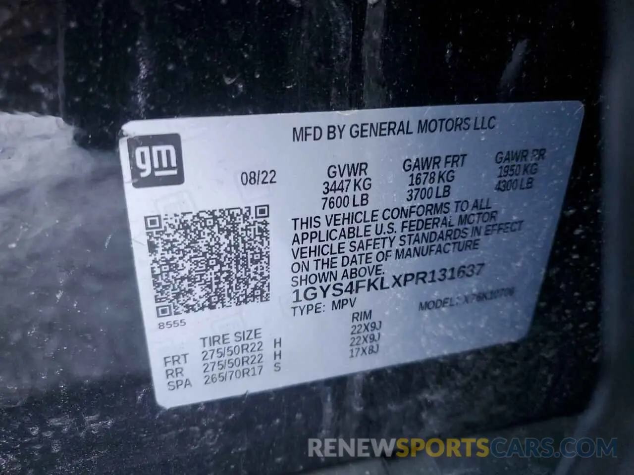 13 Photograph of a damaged car 1GYS4FKLXPR131637 CADILLAC ESCALADE 2023
