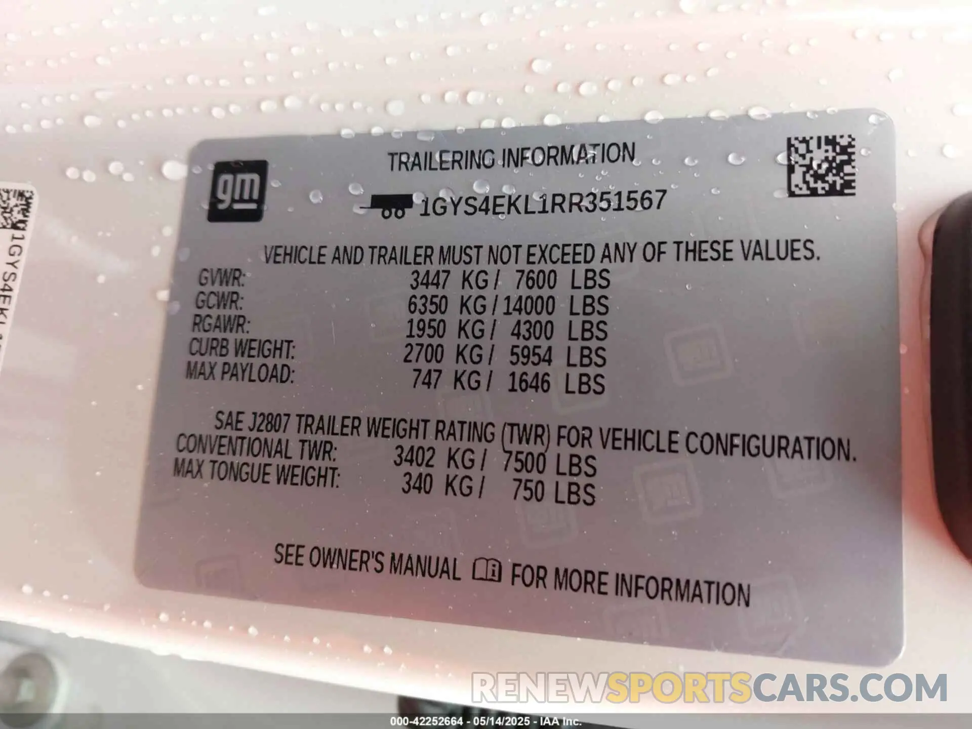 9 Фотография поврежденного автомобиля 1GYS4EKL1RR351567 CADILLAC ESCALADE 2024