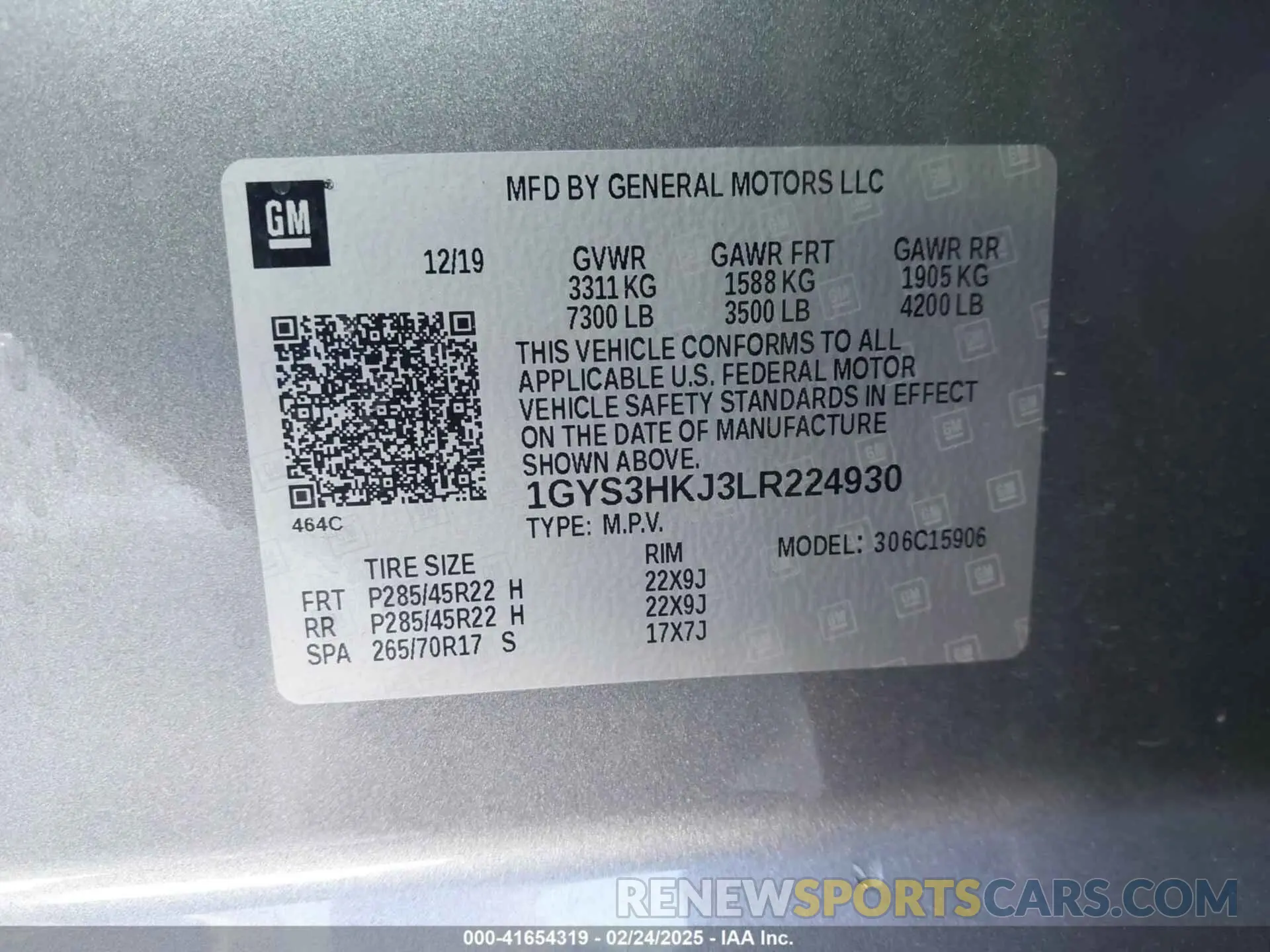 9 Фотография поврежденного автомобиля 1GYS3HKJ3LR224930 CADILLAC ESCALADE ESV 2020