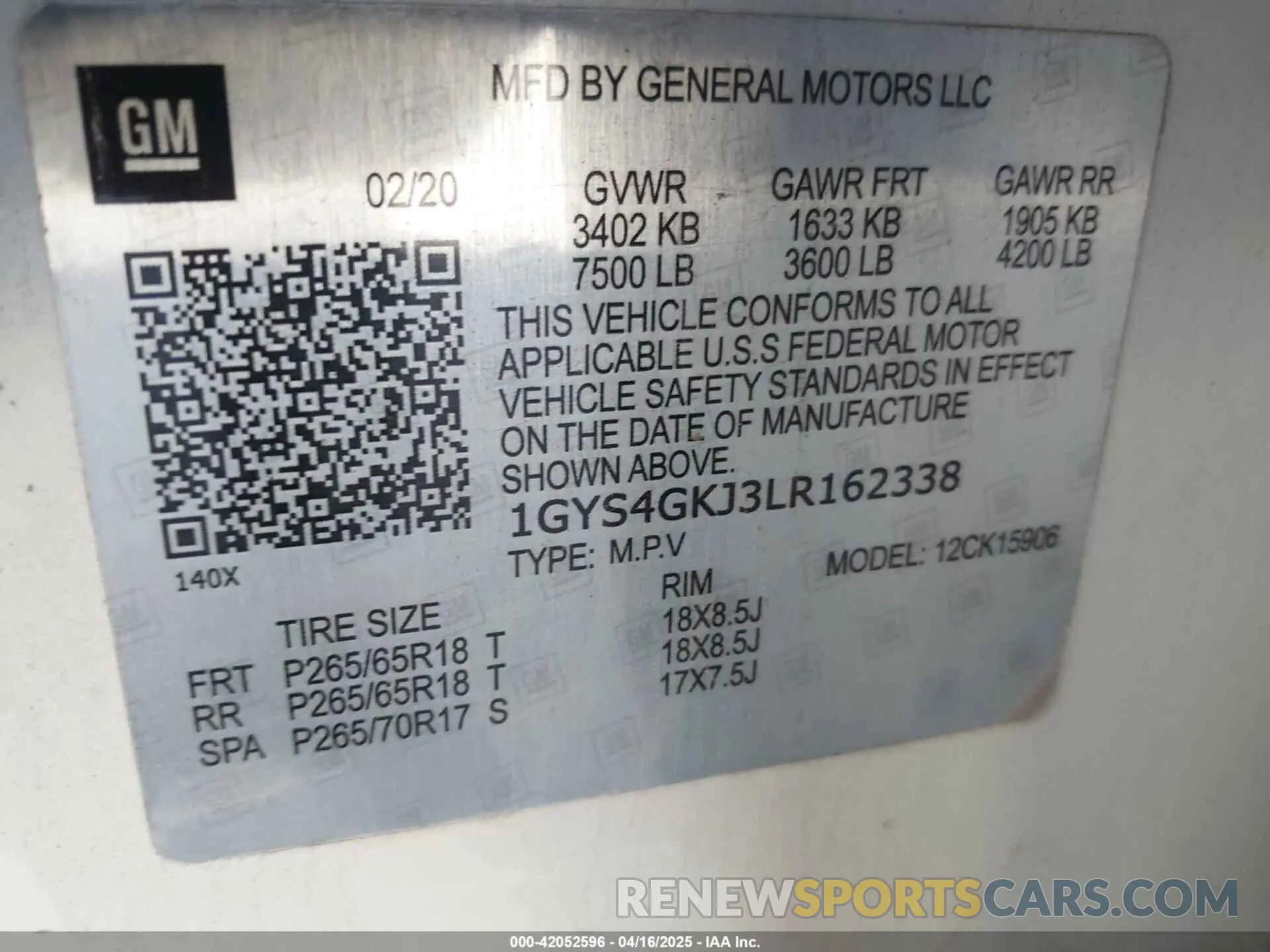 9 Фотография поврежденного автомобиля 1GYS4JKJ8LR277613 CADILLAC ESCALADE ESV 2020