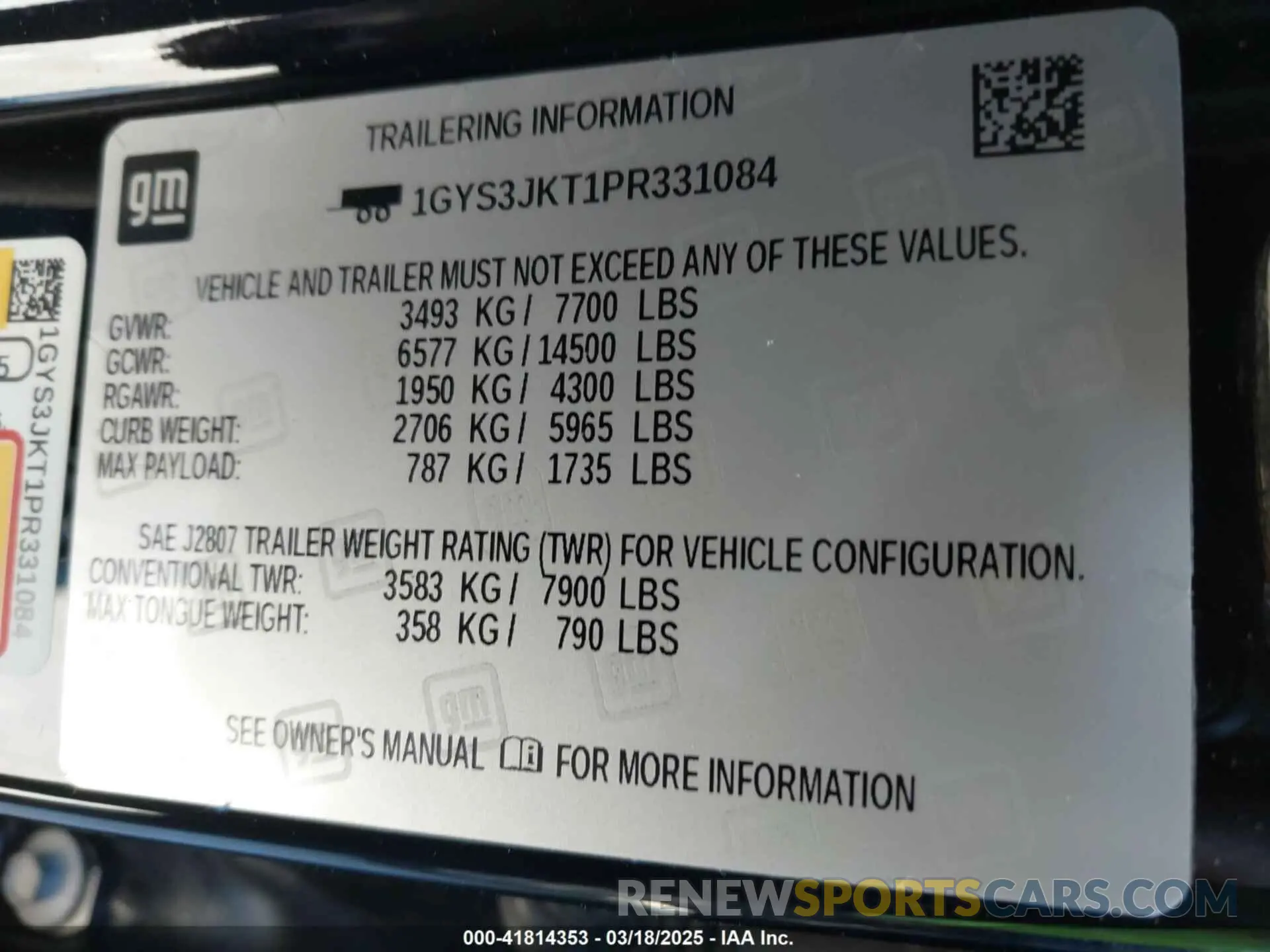 9 Фотография поврежденного автомобиля 1GYS3JKT1PR331084 CADILLAC ESCALADE ESV 2023