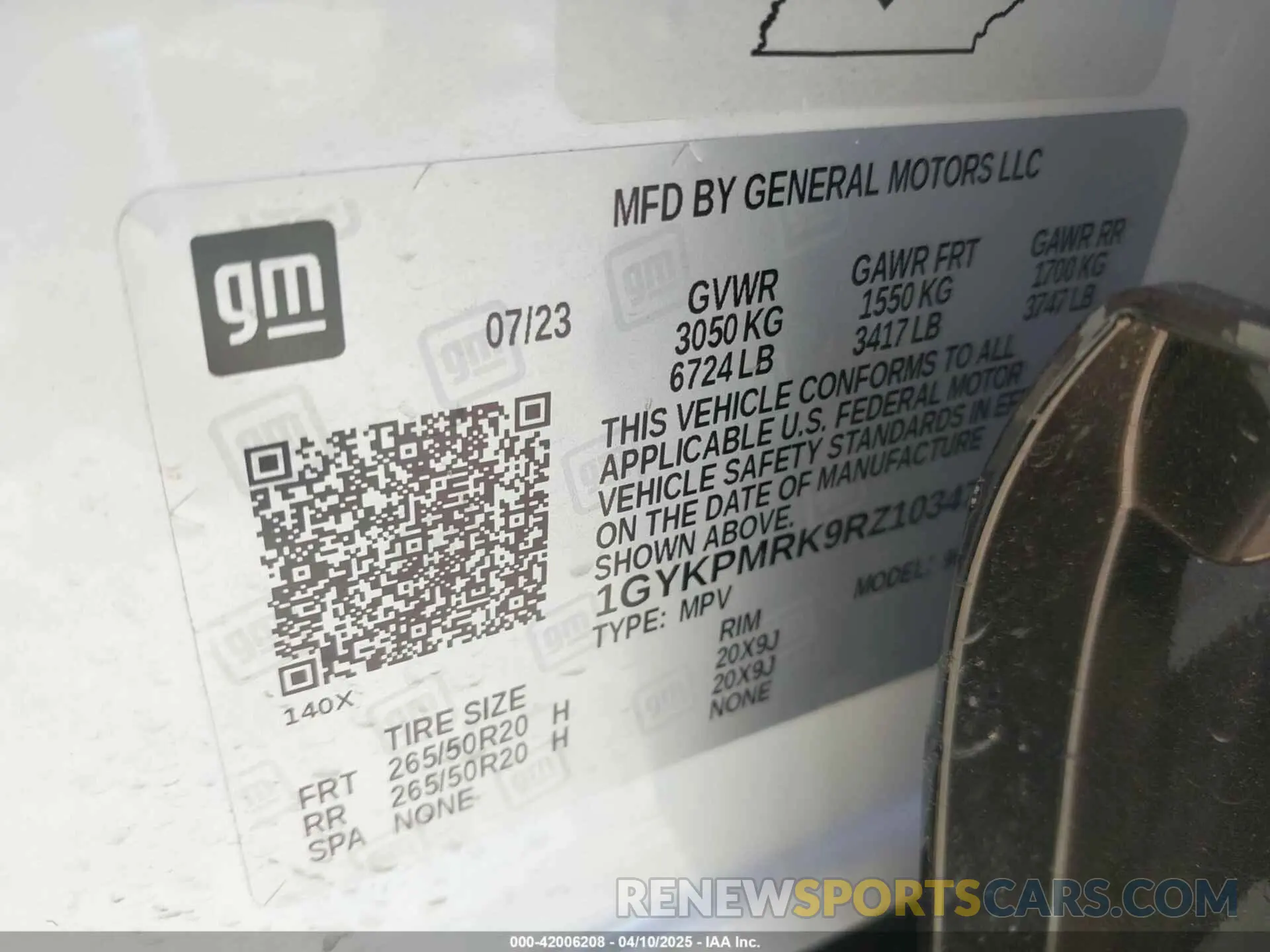 9 Фотография поврежденного автомобиля 1GYKPMRK9RZ103470 CADILLAC LYRIQ 2024