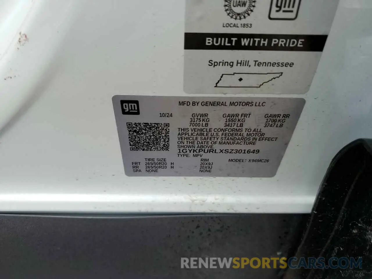 13 Фотография поврежденного автомобиля 1GYKPURLXSZ301649 CADILLAC LYRIQ SPOR 2025