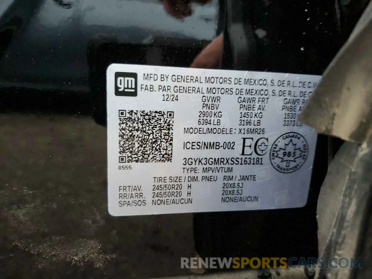 14 Фотография поврежденного автомобиля 3GYK3GMRXSS163181 CADILLAC OPTIQ SPOR 2025
