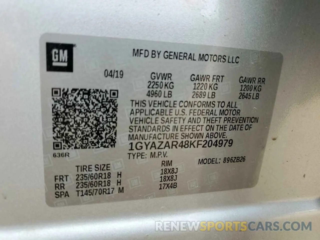 15 Фотография поврежденного автомобиля 1GYAZAR48KF204979 CADILLAC XT4 2019