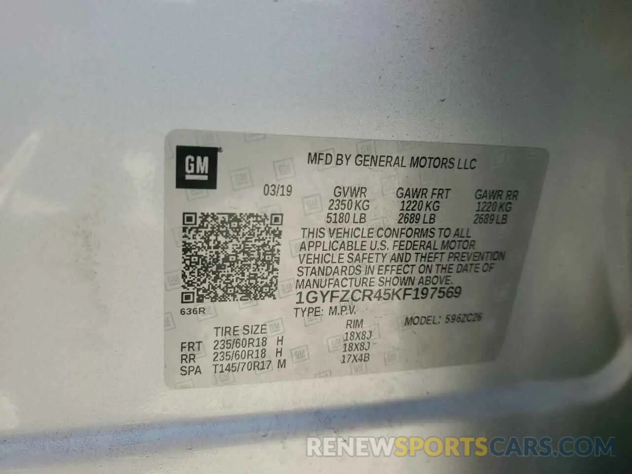 14 Фотография поврежденного автомобиля 1GYFZCR45KF197569 CADILLAC XT4 2019