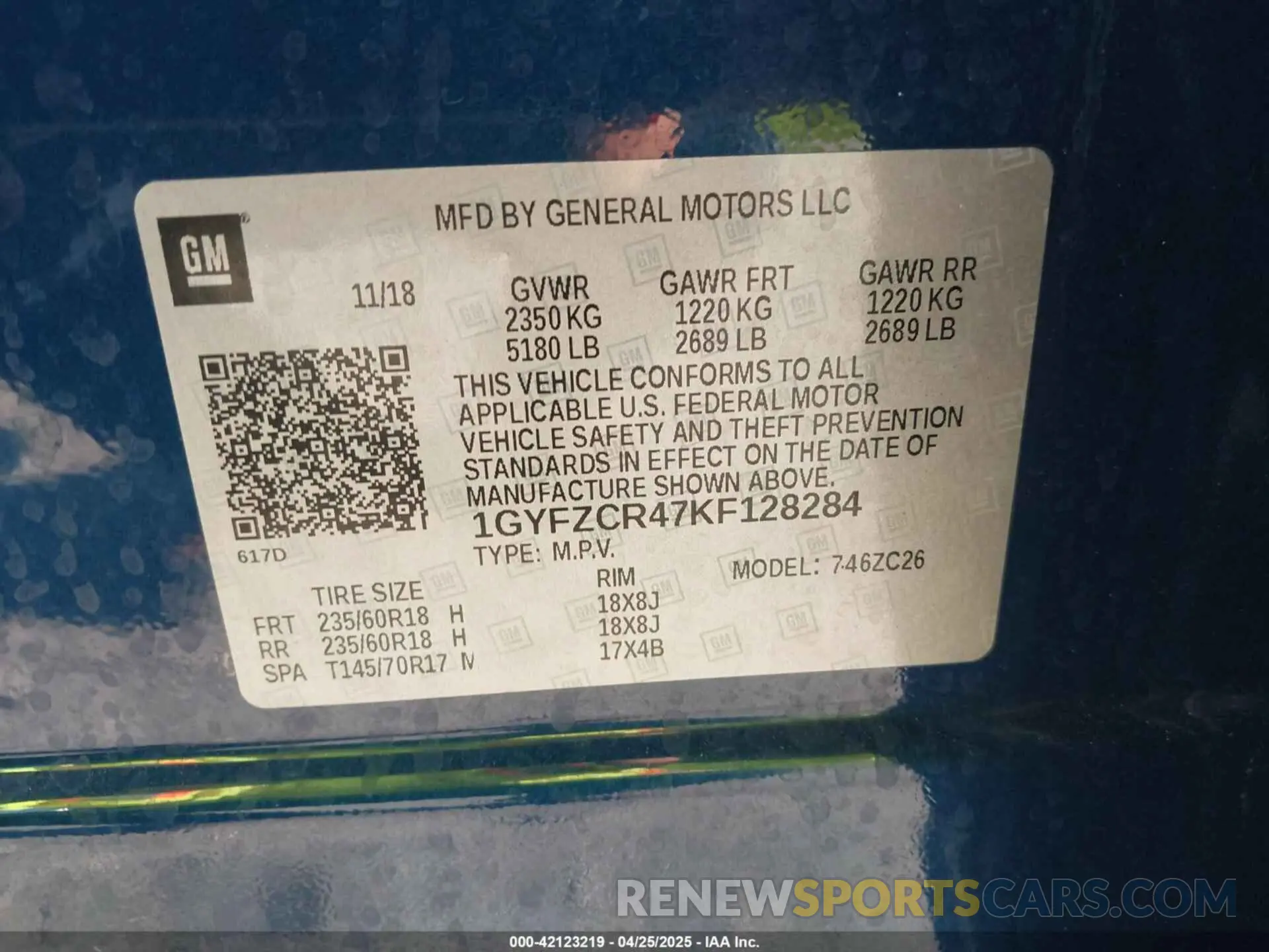 9 Фотография поврежденного автомобиля 1GYFZCR47KF128284 CADILLAC XT4 2019