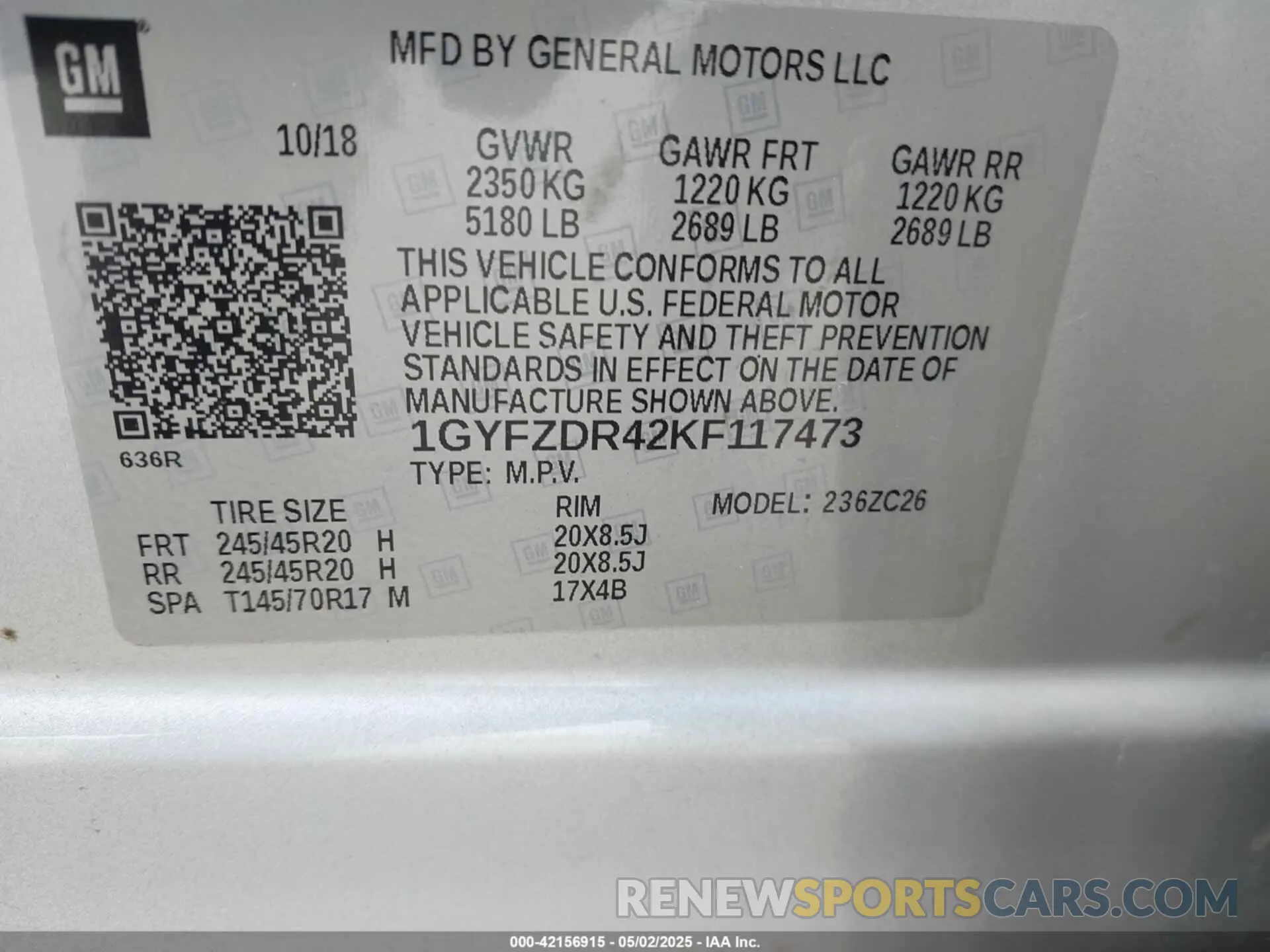 9 Photograph of a damaged car 1GYFZDR42KF117473 CADILLAC XT4 2019