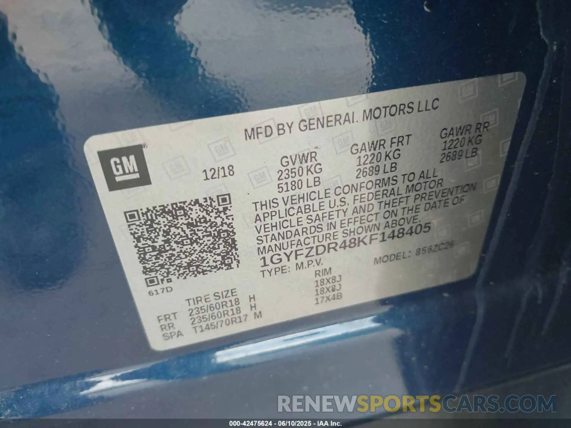 9 Photograph of a damaged car 1GYFZDR48KF148405 CADILLAC XT4 2019