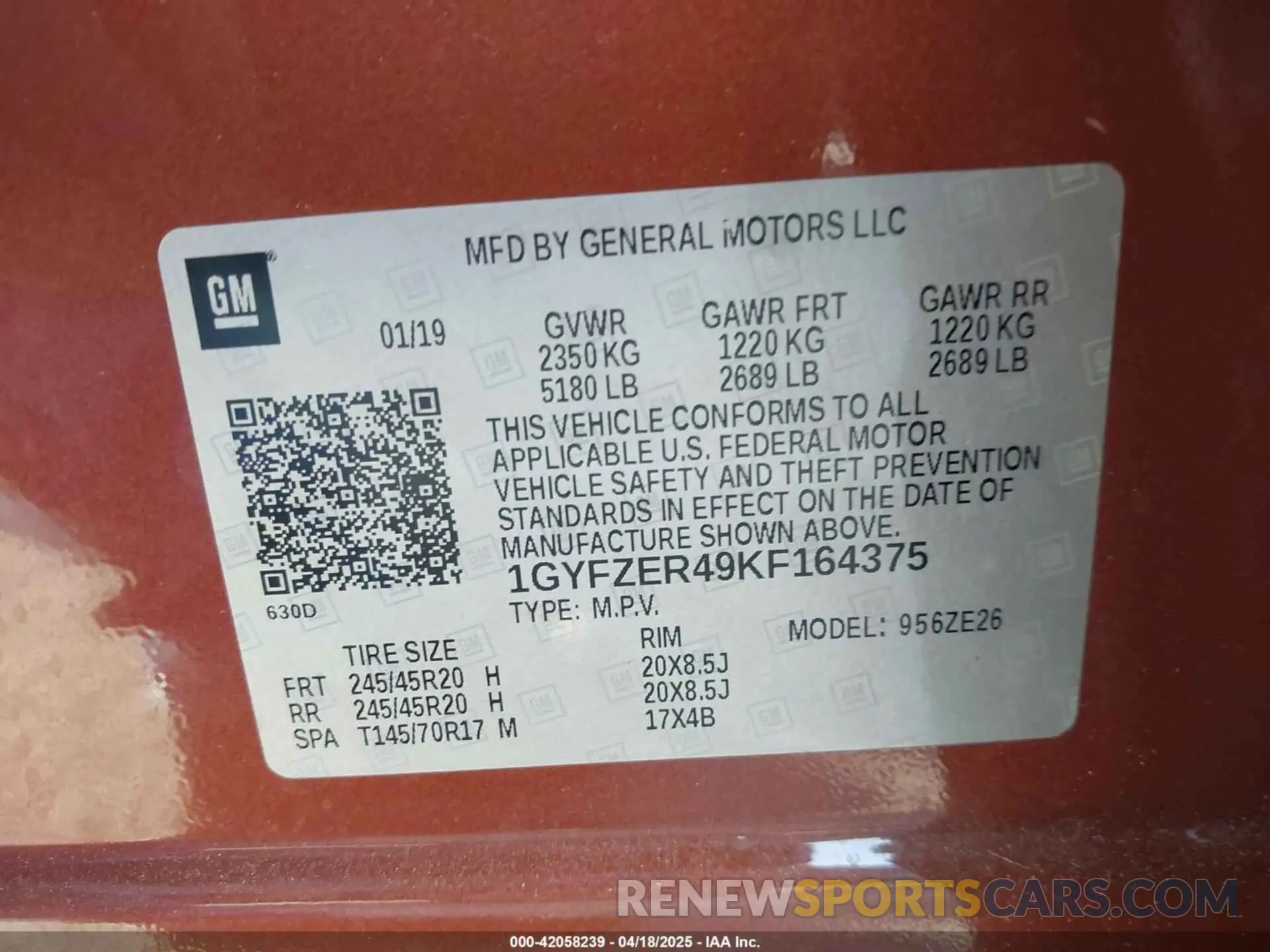 9 Фотография поврежденного автомобиля 1GYFZER49KF164375 CADILLAC XT4 2019