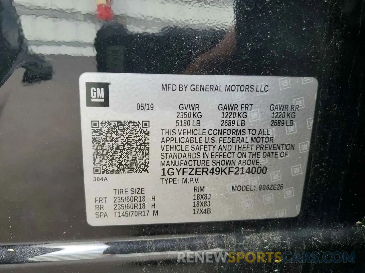13 Фотография поврежденного автомобиля 1GYFZER49KF214000 CADILLAC XT4 2019