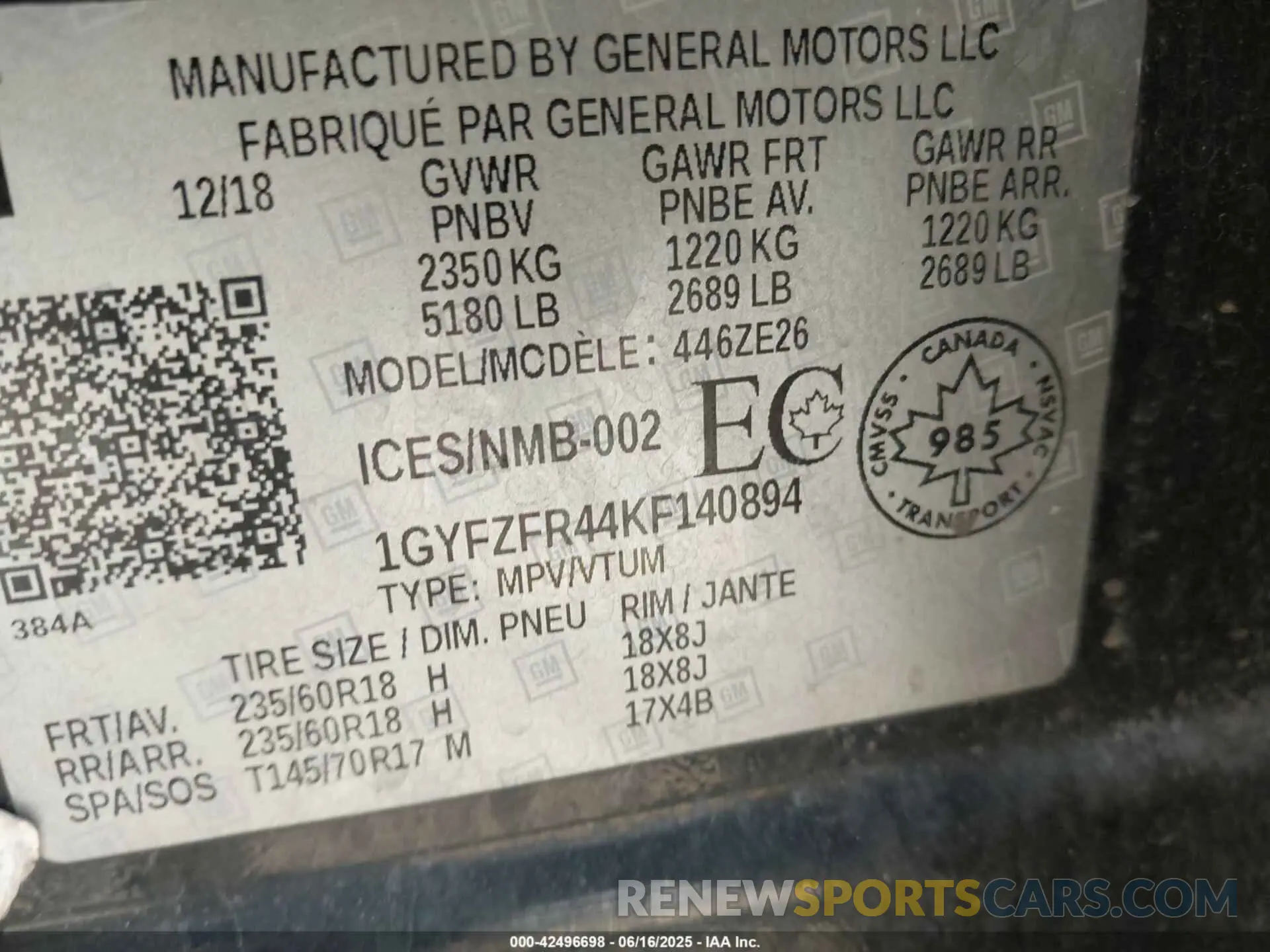9 Фотография поврежденного автомобиля 1GYFZFR44KF140894 CADILLAC XT4 2019