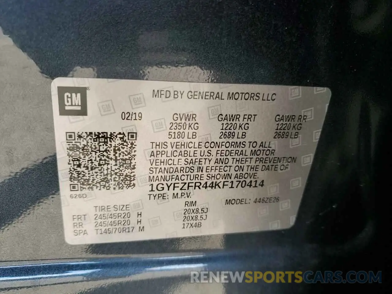 13 Photograph of a damaged car 1GYFZFR44KF170414 CADILLAC XT4 2019