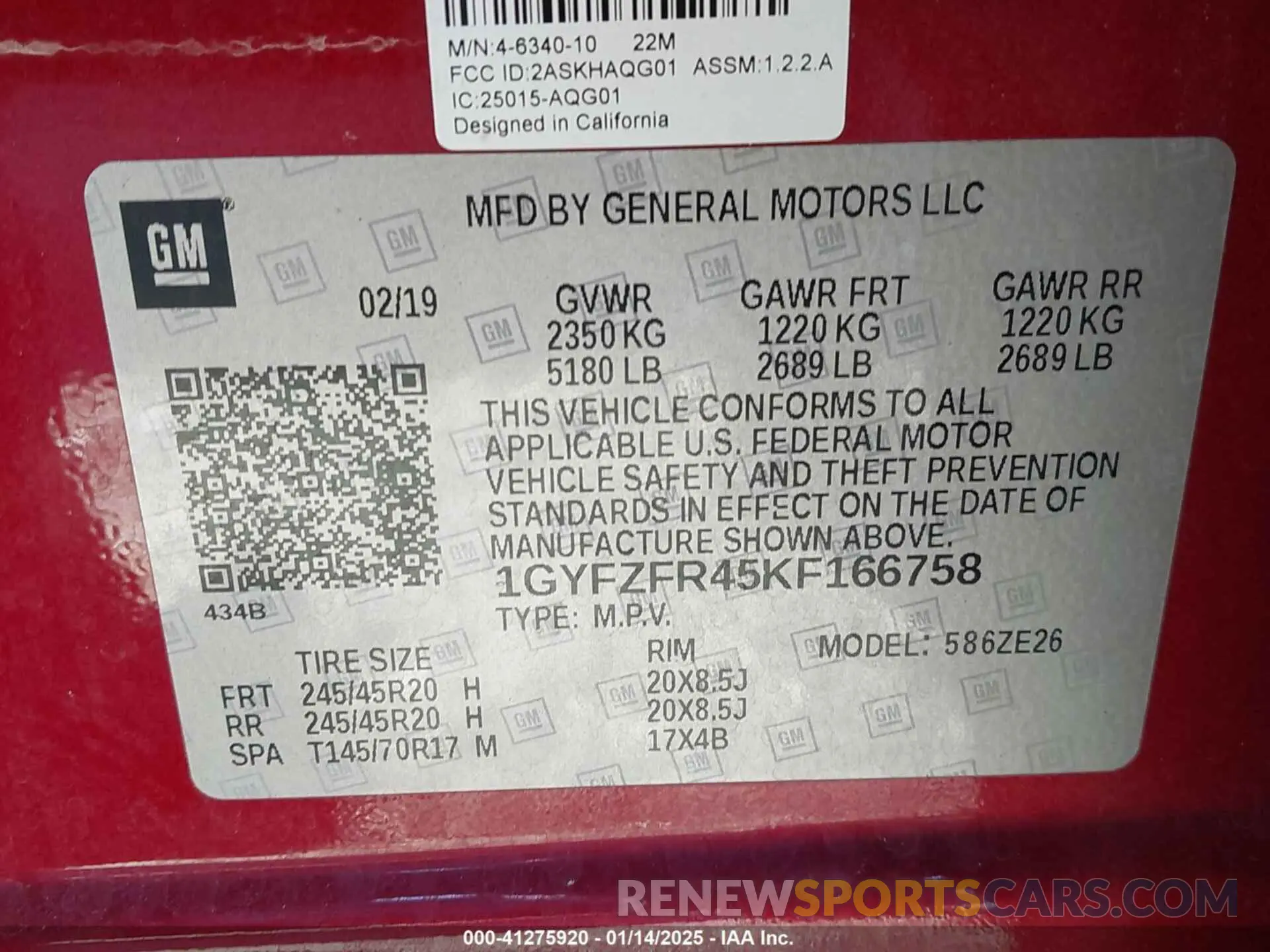 9 Photograph of a damaged car 1GYFZFR45KF166758 CADILLAC XT4 2019