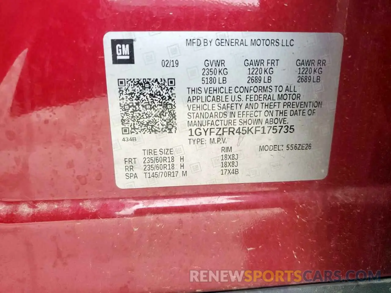 13 Фотография поврежденного автомобиля 1GYFZFR45KF175735 CADILLAC XT4 2019