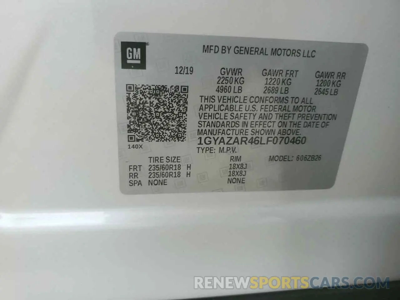 13 Photograph of a damaged car 1GYAZAR46LF070460 CADILLAC XT4 2020