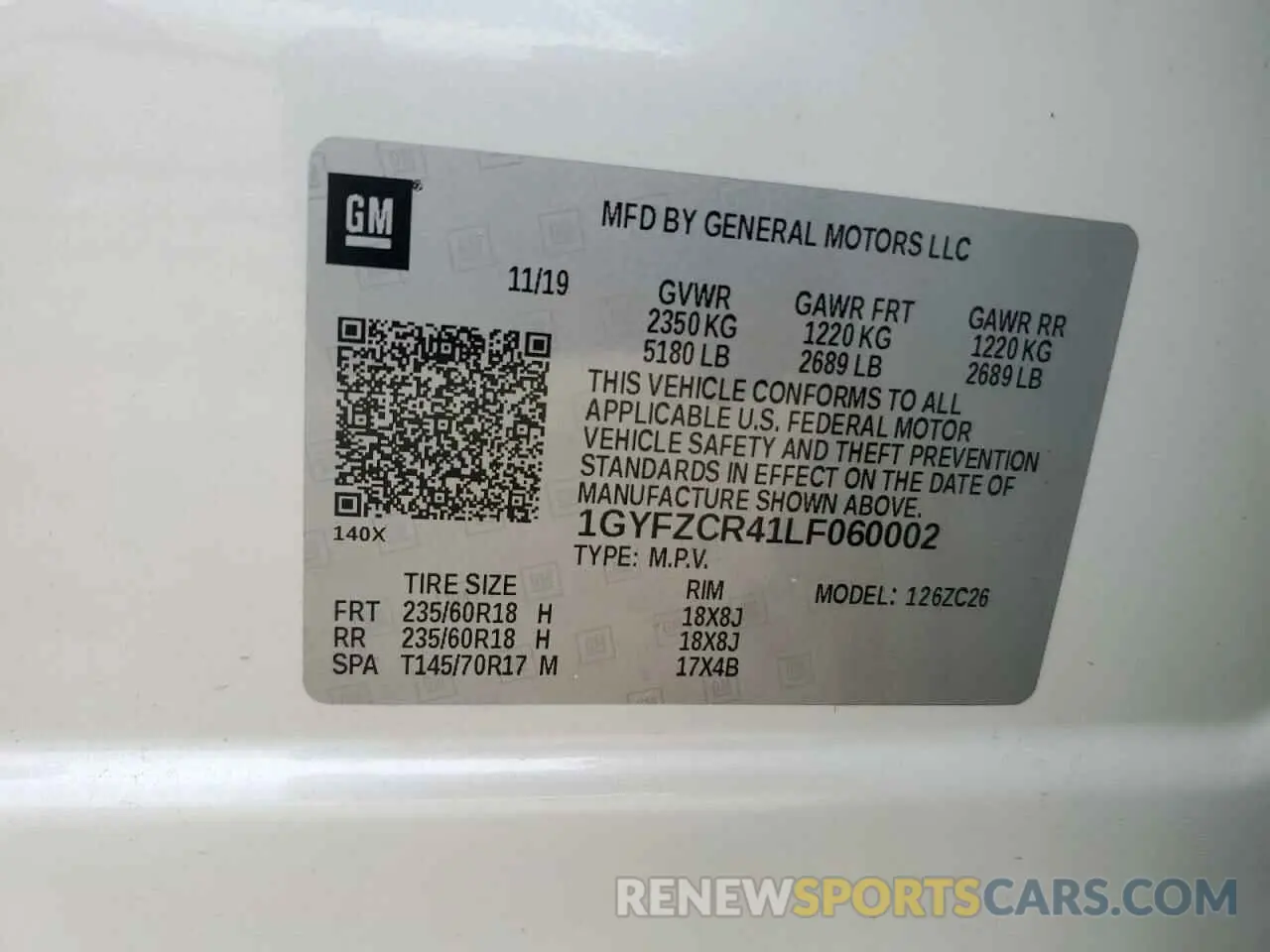 13 Фотография поврежденного автомобиля 1GYFZCR41LF060002 CADILLAC XT4 2020