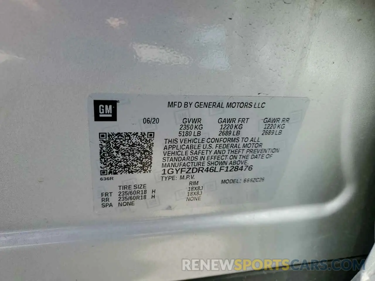 13 Фотография поврежденного автомобиля 1GYFZDR46LF128476 CADILLAC XT4 2020