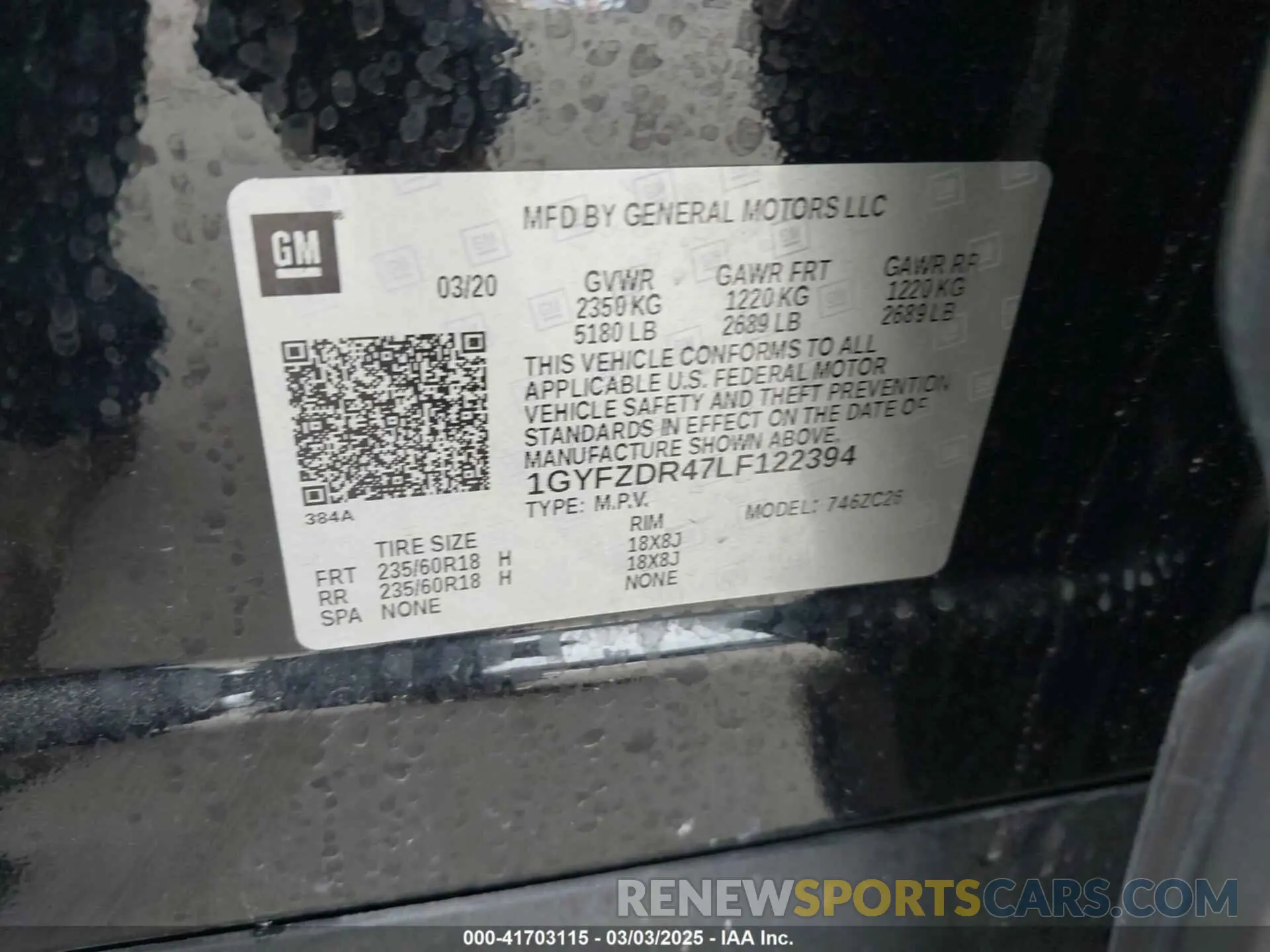 9 Photograph of a damaged car 1GYFZDR47LF122394 CADILLAC XT4 2020